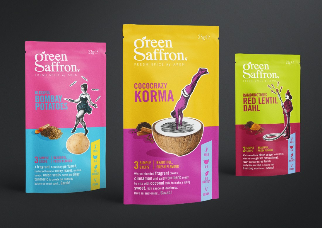 Green Saffron Packaging Redesign by Simon Pendry Creative