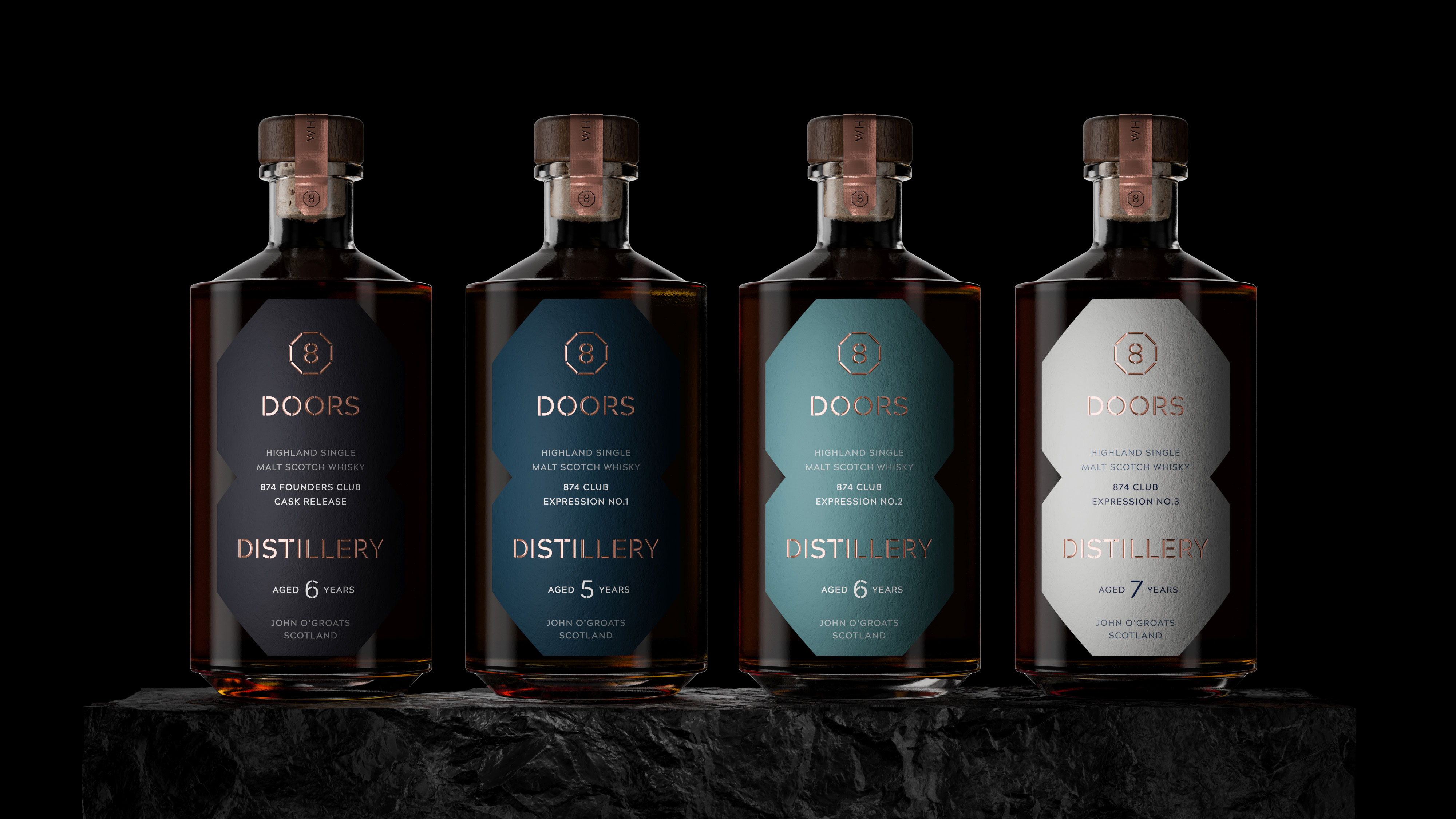Freytag Anderson Creates Identity and Packaging Design for 8 Doors Distillery Micro-Distillery Whisky