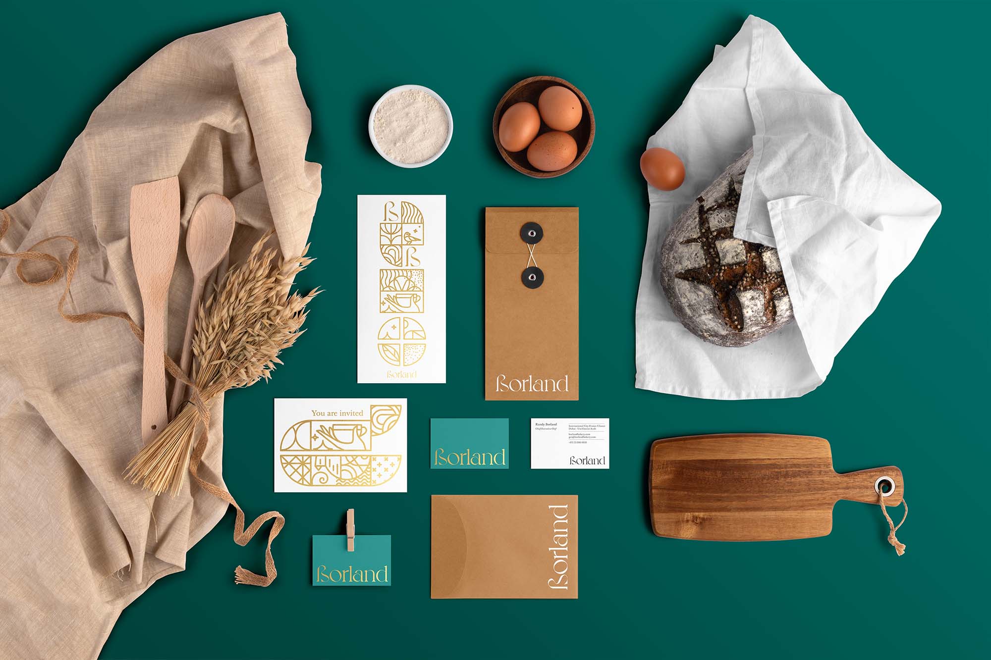 Borland Hand Crafted Bakery Branding Designed by Widarto Impact