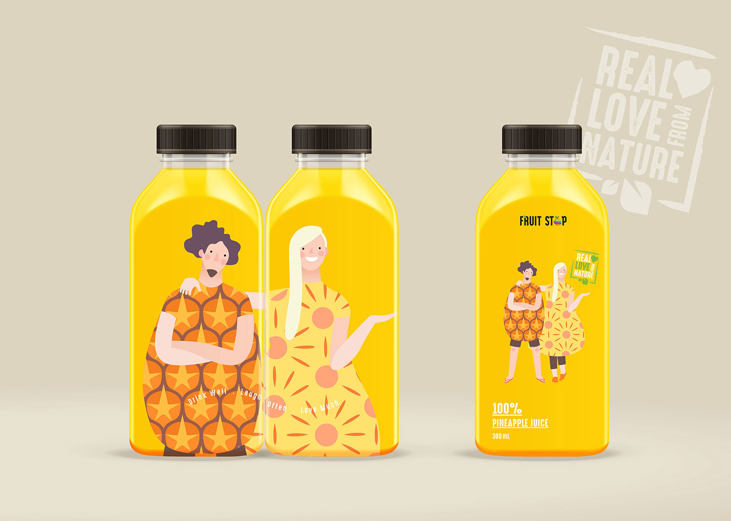 Fruit Stop Fresh Juice Packaging Designed by Wonder Machine Studio