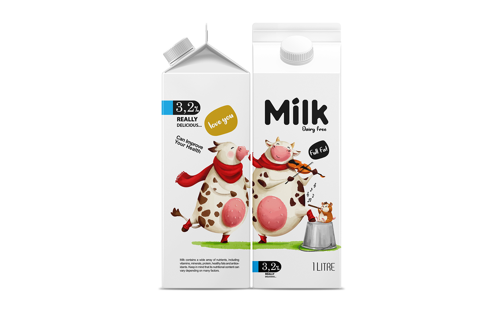 Taha Fakouri Creates New Milk Packaging Design Concept