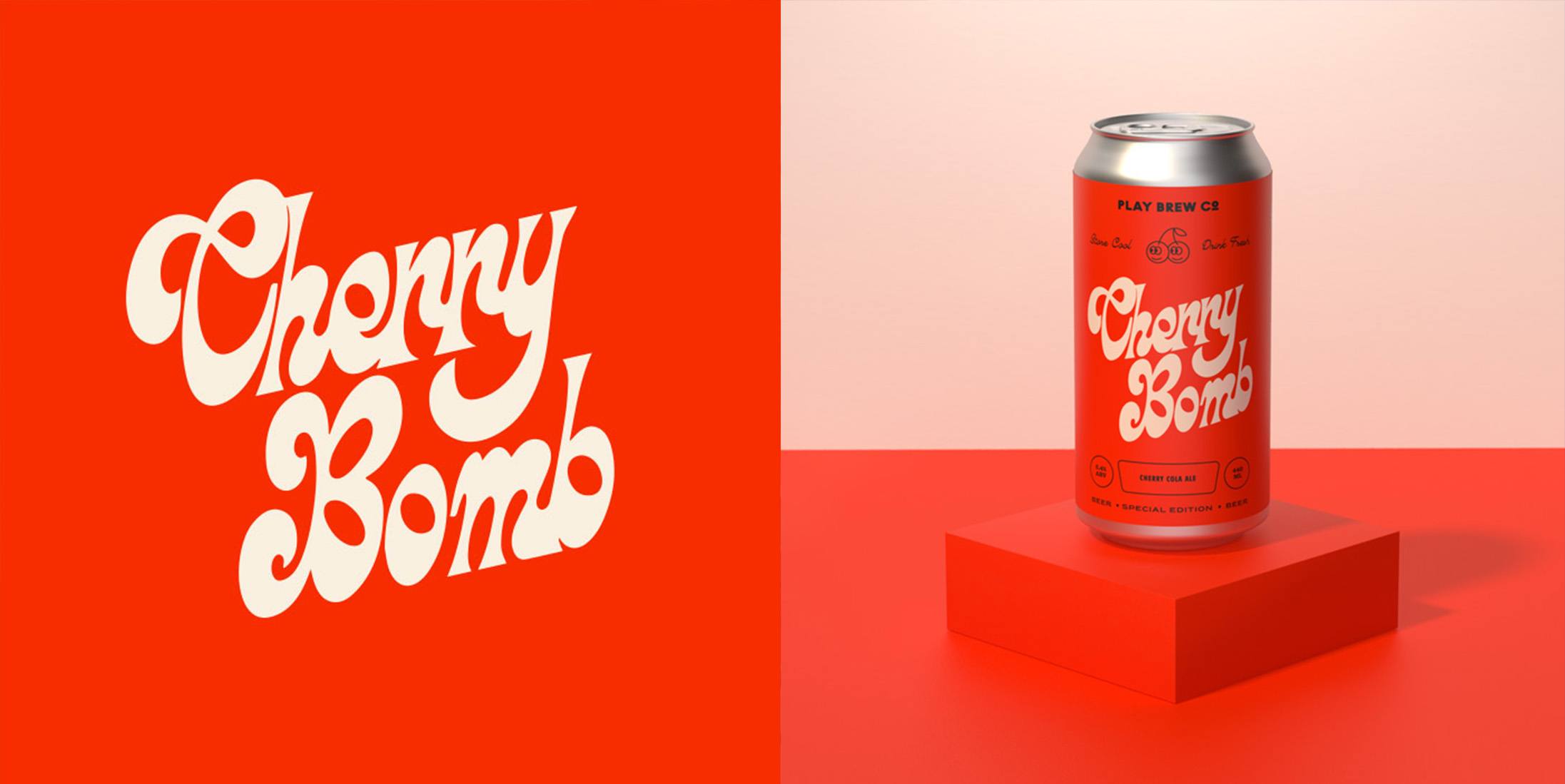 Alphabet Create Playful Nostalgic Packaging Design for Cherry Cola Ale
