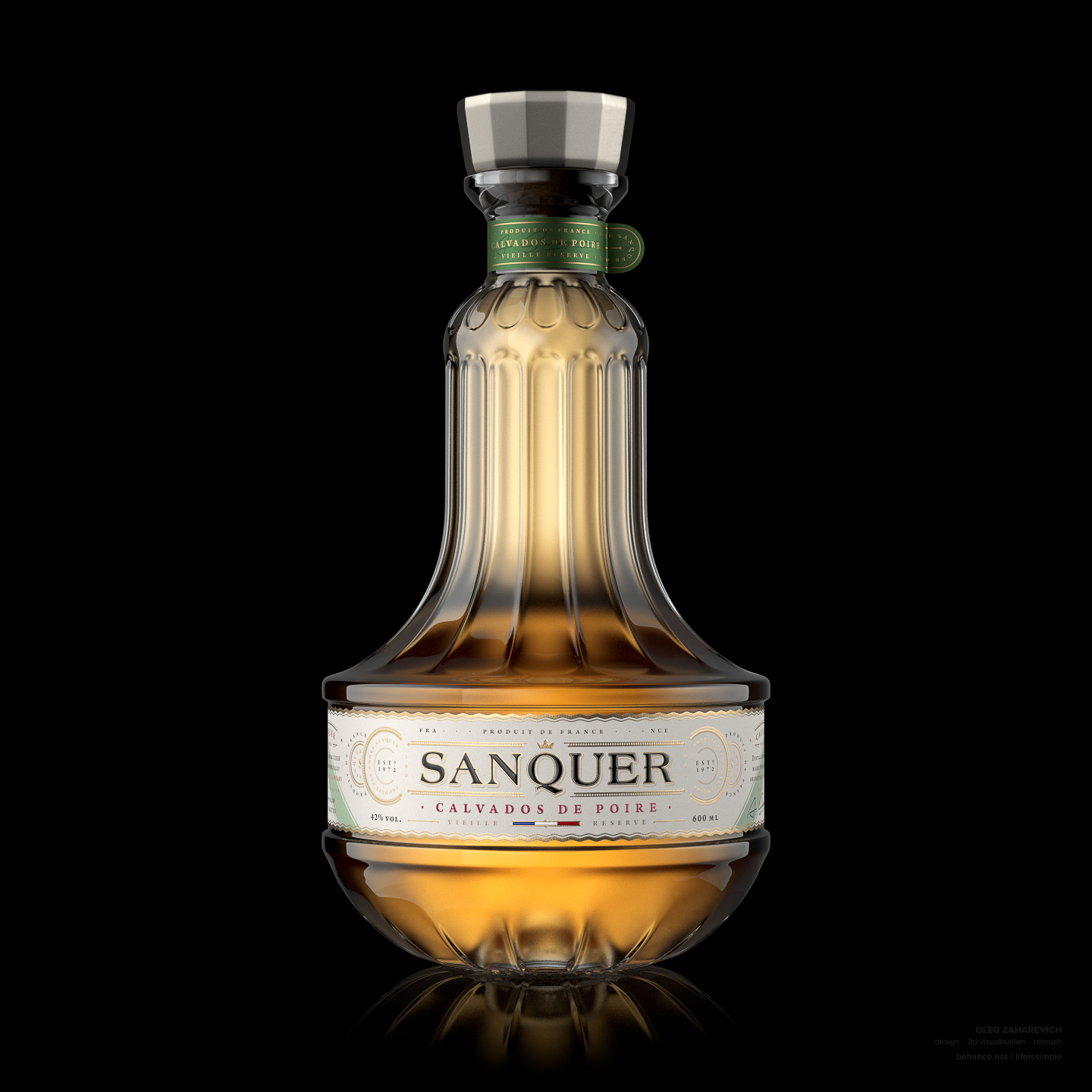 Sanquer Calvados Pear Calvados Packaging Design Concept by Oleg Zaharevich