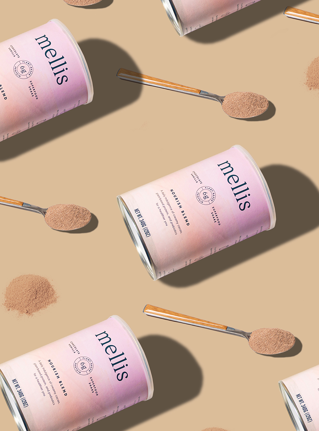 Mellis Superfood Shake Brand Identity and Packaging Design by Macaroni Creative
