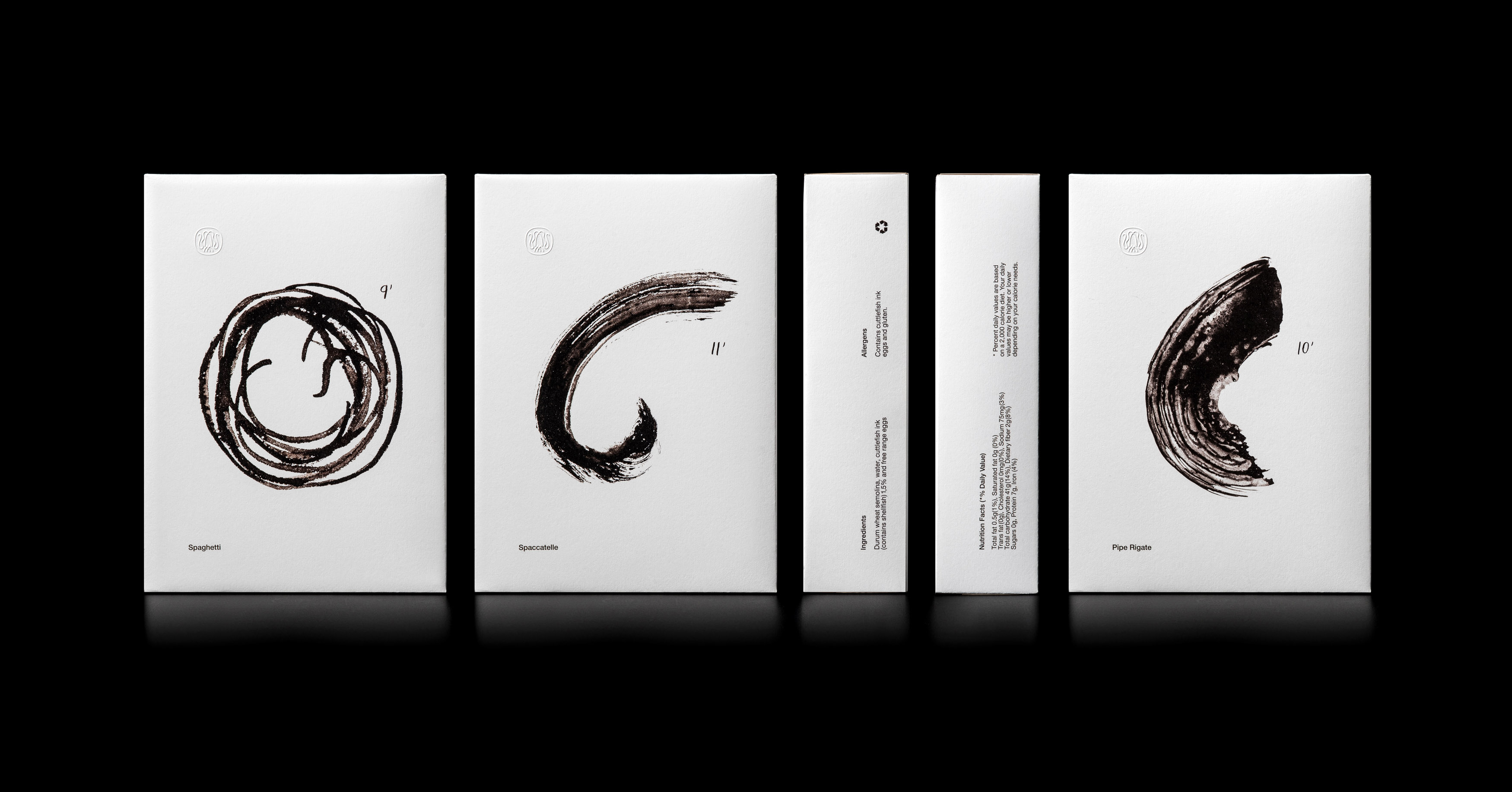 Artisanal Cuttlefish Ink Pasta Sepia Packaging Design Created by Loukas Chondros