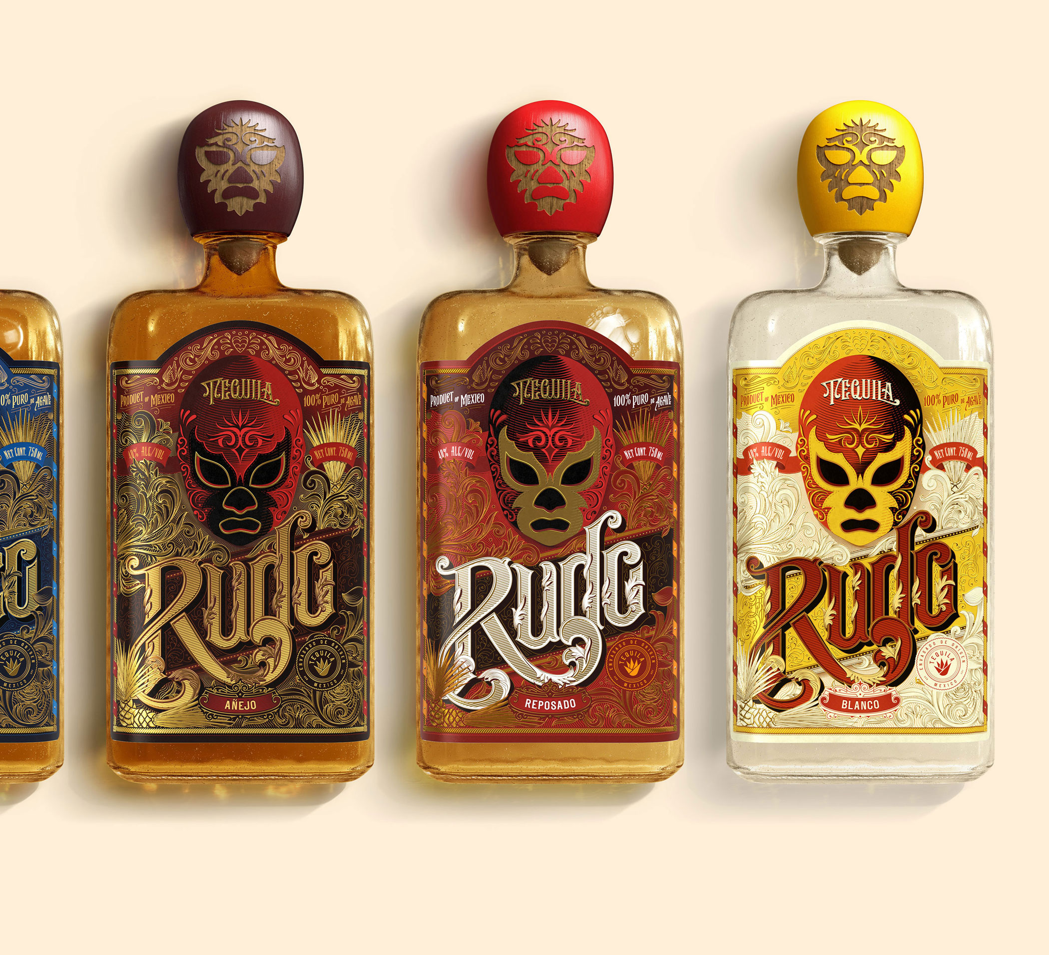 Re-Design of Rudo and Tecnico Tequila Labels