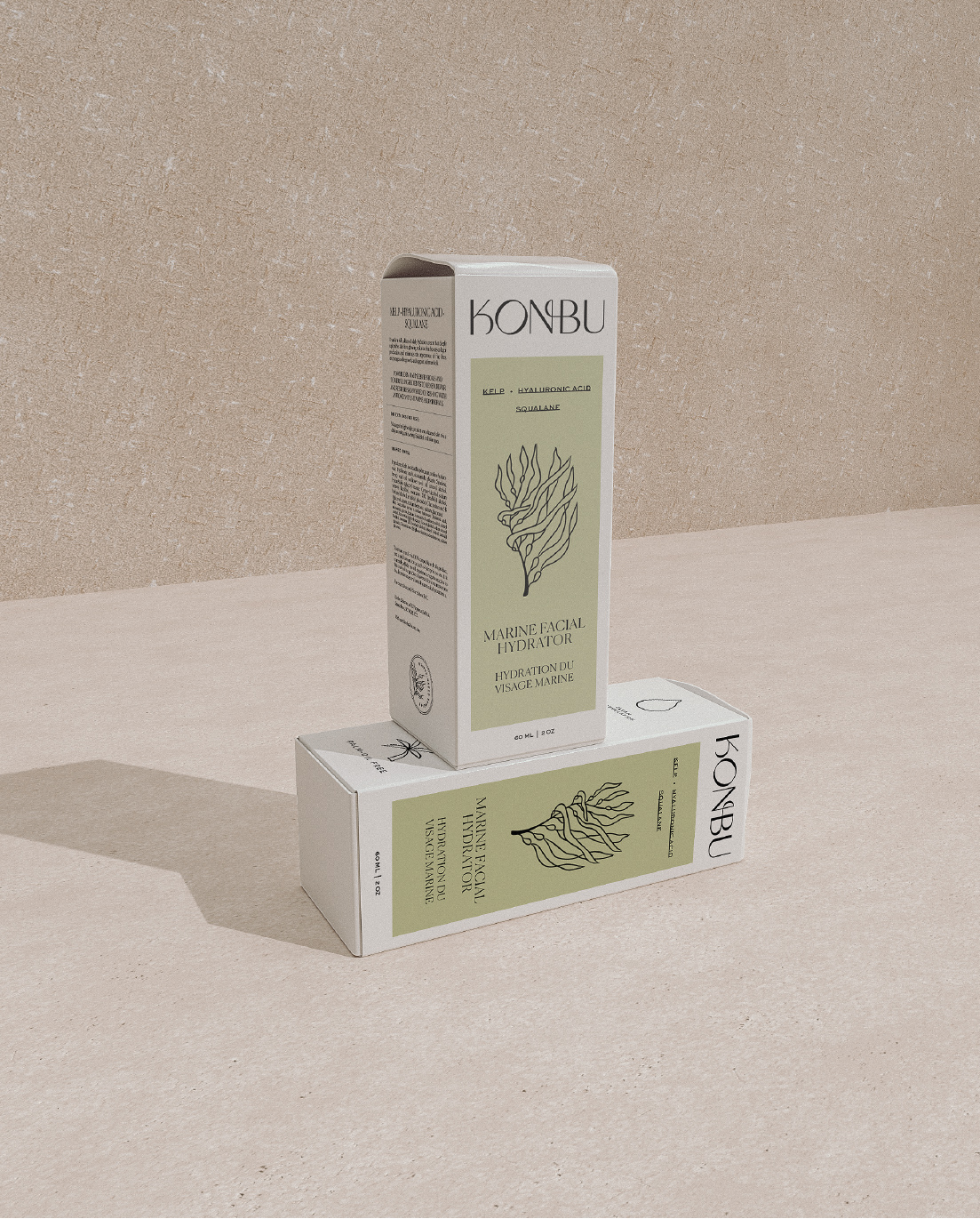 Konbu Marine-Based Skincare Brand Identity and Packaging Design by Labels Studio