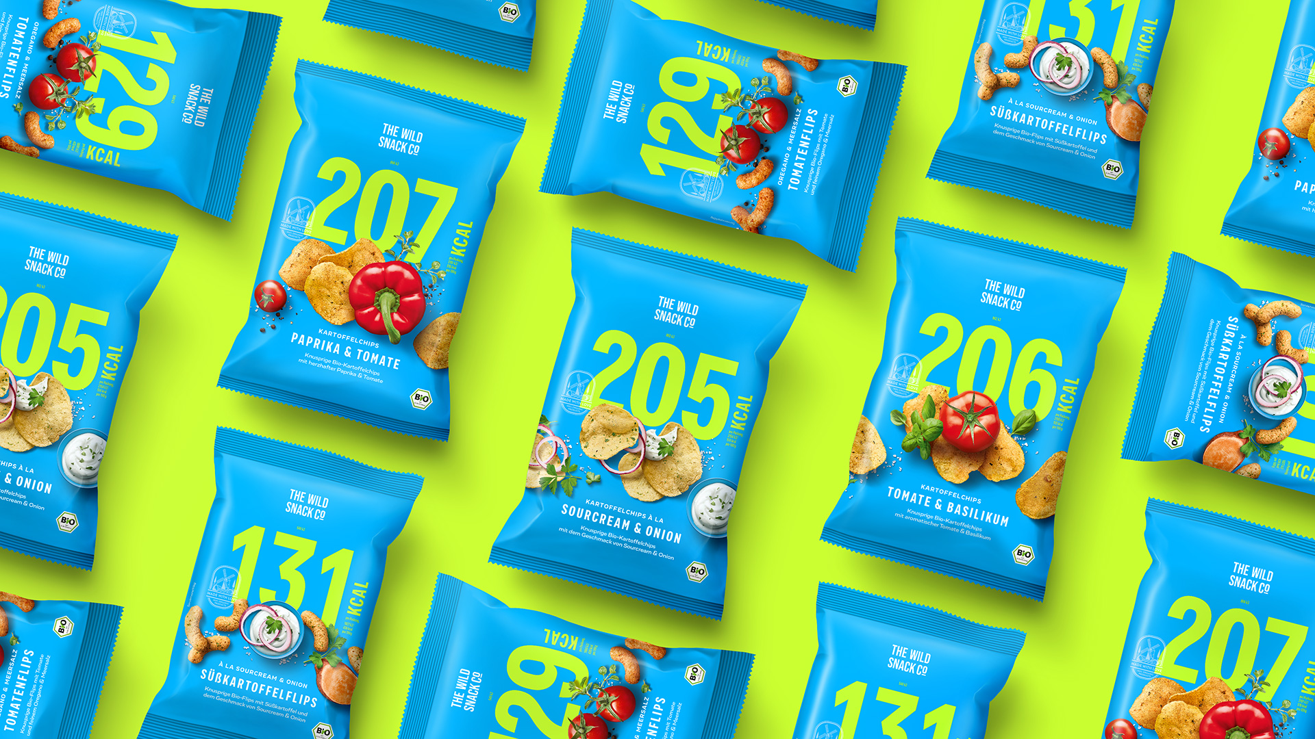 Packaging Design for The Wild Snack Company’s Crisps and Puffs