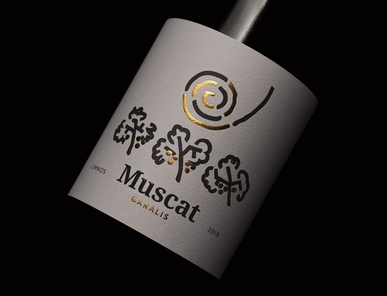 Packaging Label Design for Garalis Muscat, Limnio Wines by Manos Siganos