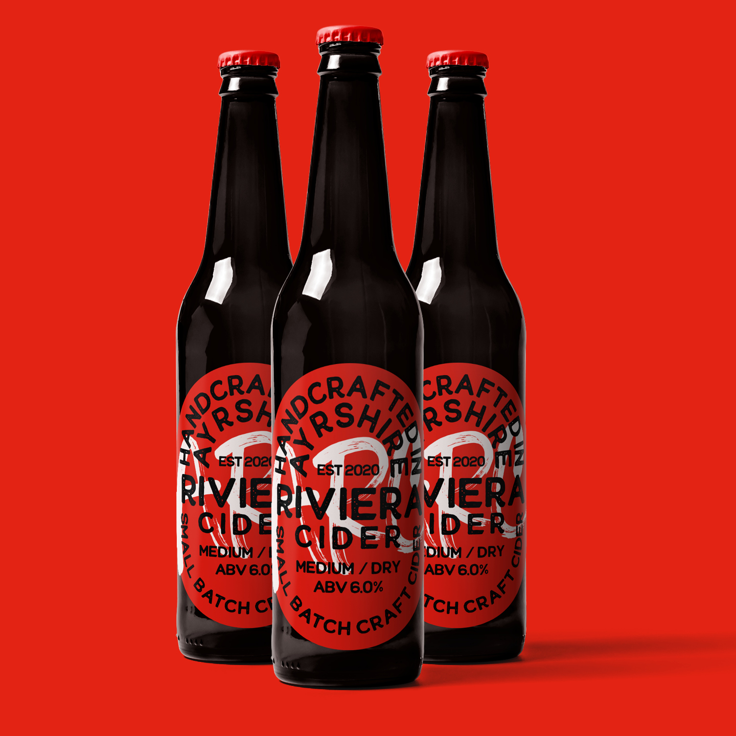 Ayrshire Riviera Cider Packaging Created by M.M.Design