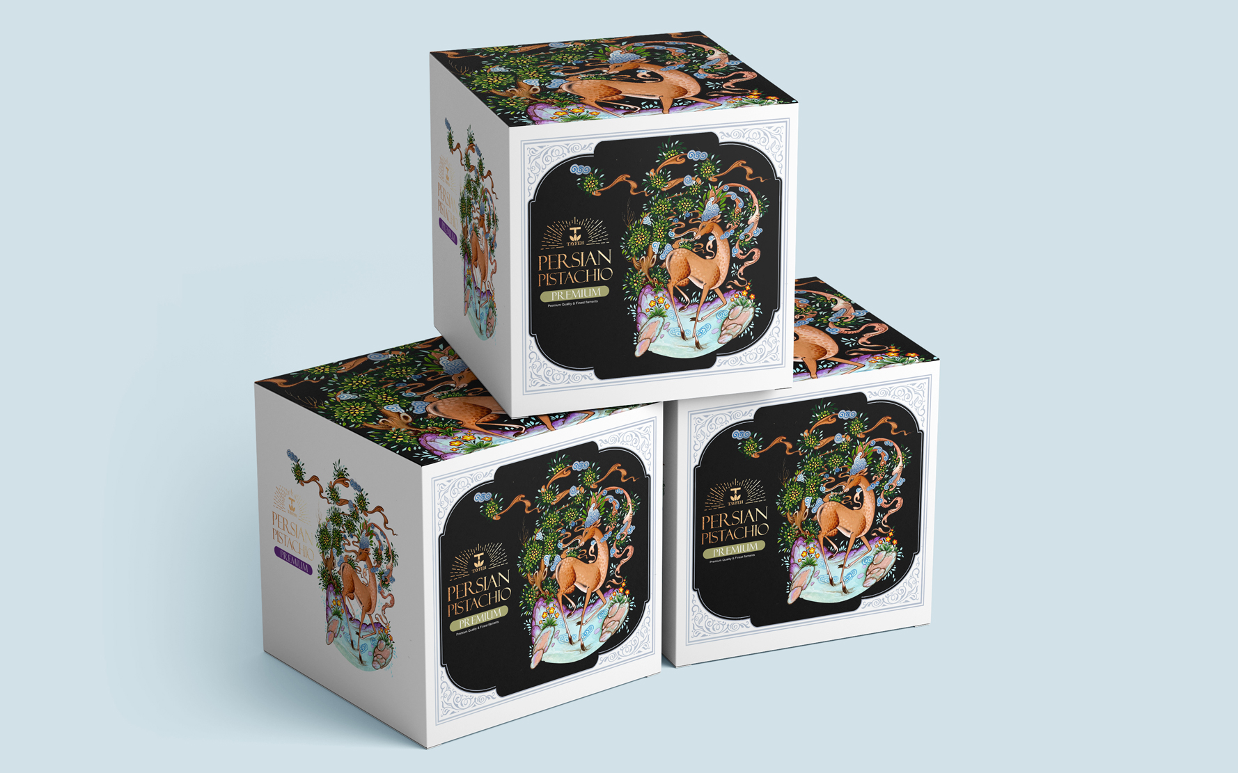 Taha Fakouri Creates Packaging Design for Tayfeh Pistachio