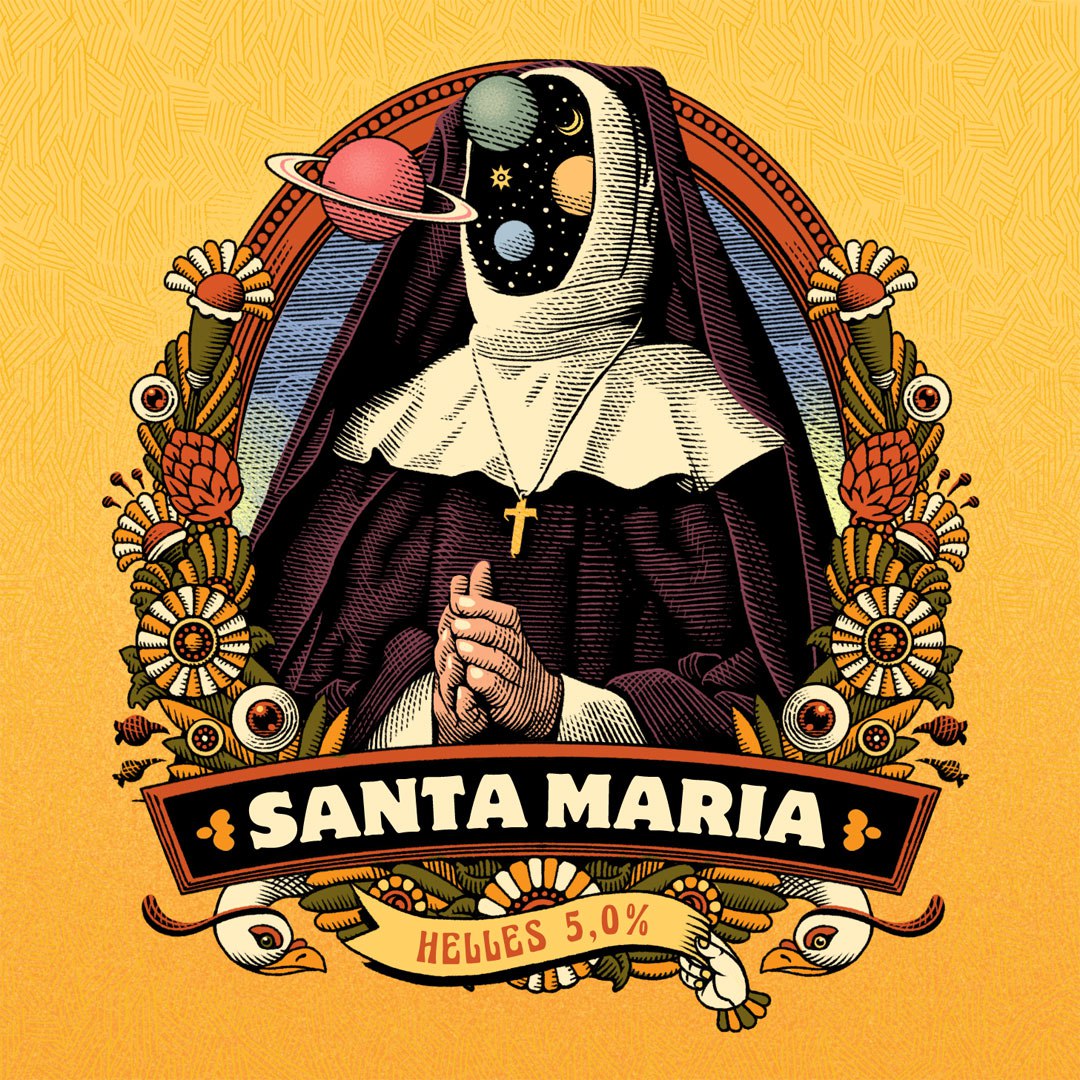 Santa Maria Craft Beers Graphics and Illustration by Marcello Crescenzi