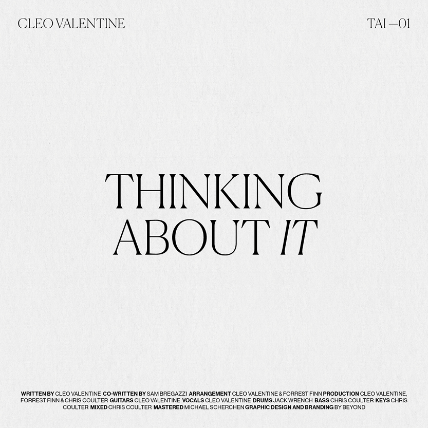 Cleo Valentine Thinking About It Cover Design By Beyond