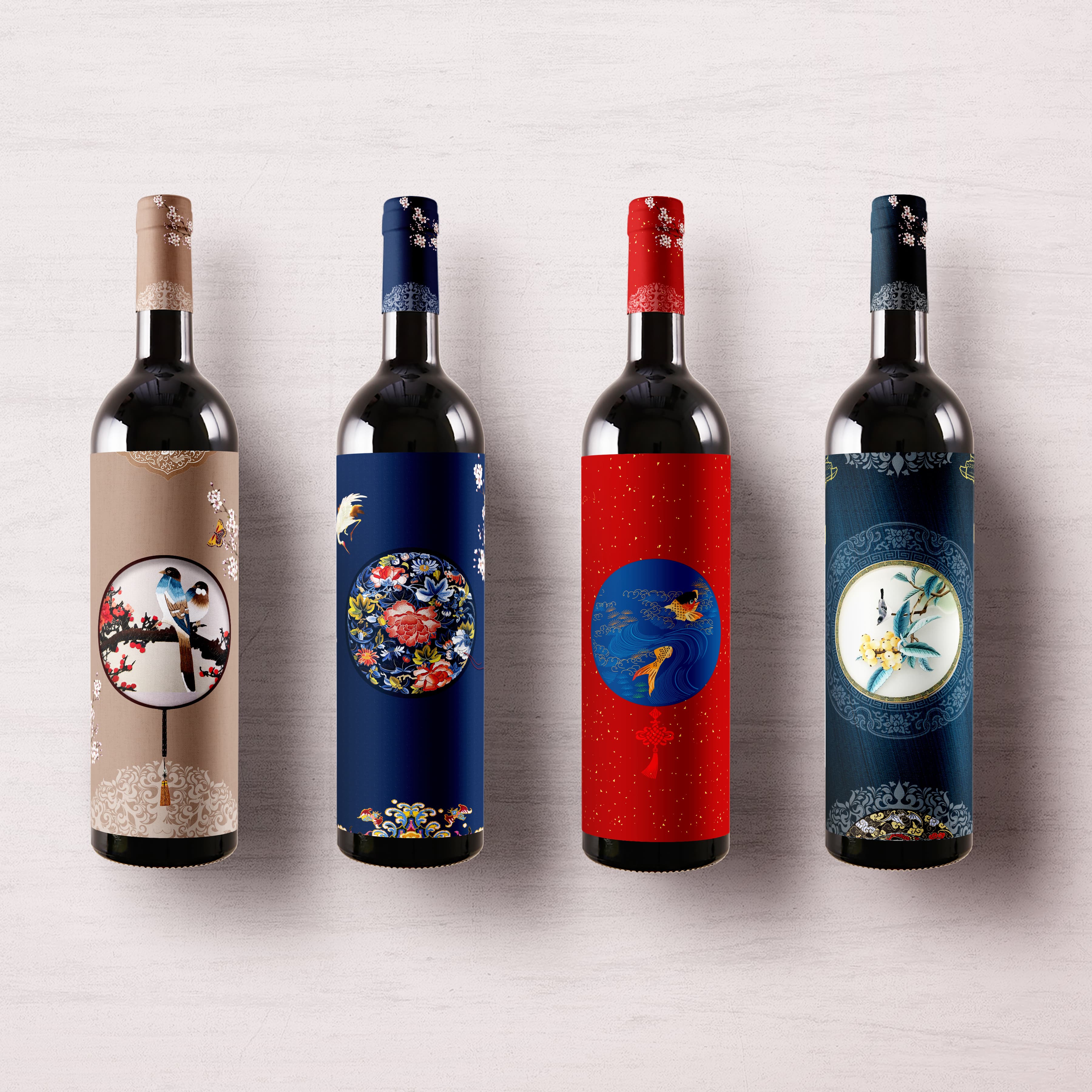 Min Lu Creates Imperial Palaces Premium Wine Collection Packaging