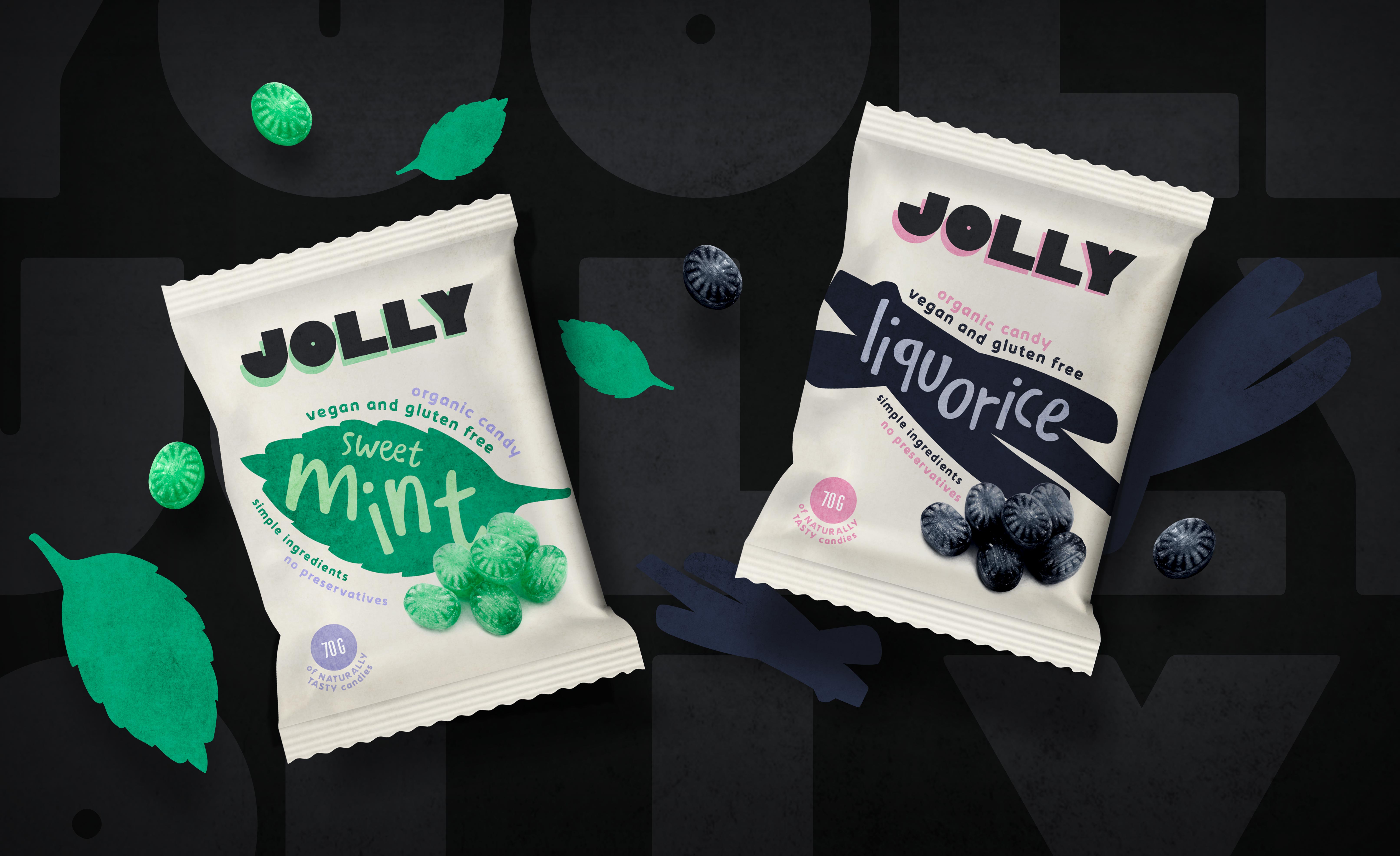 Brand and Packaging Design for Jolly Organic Candy Concept by Win Creating Images