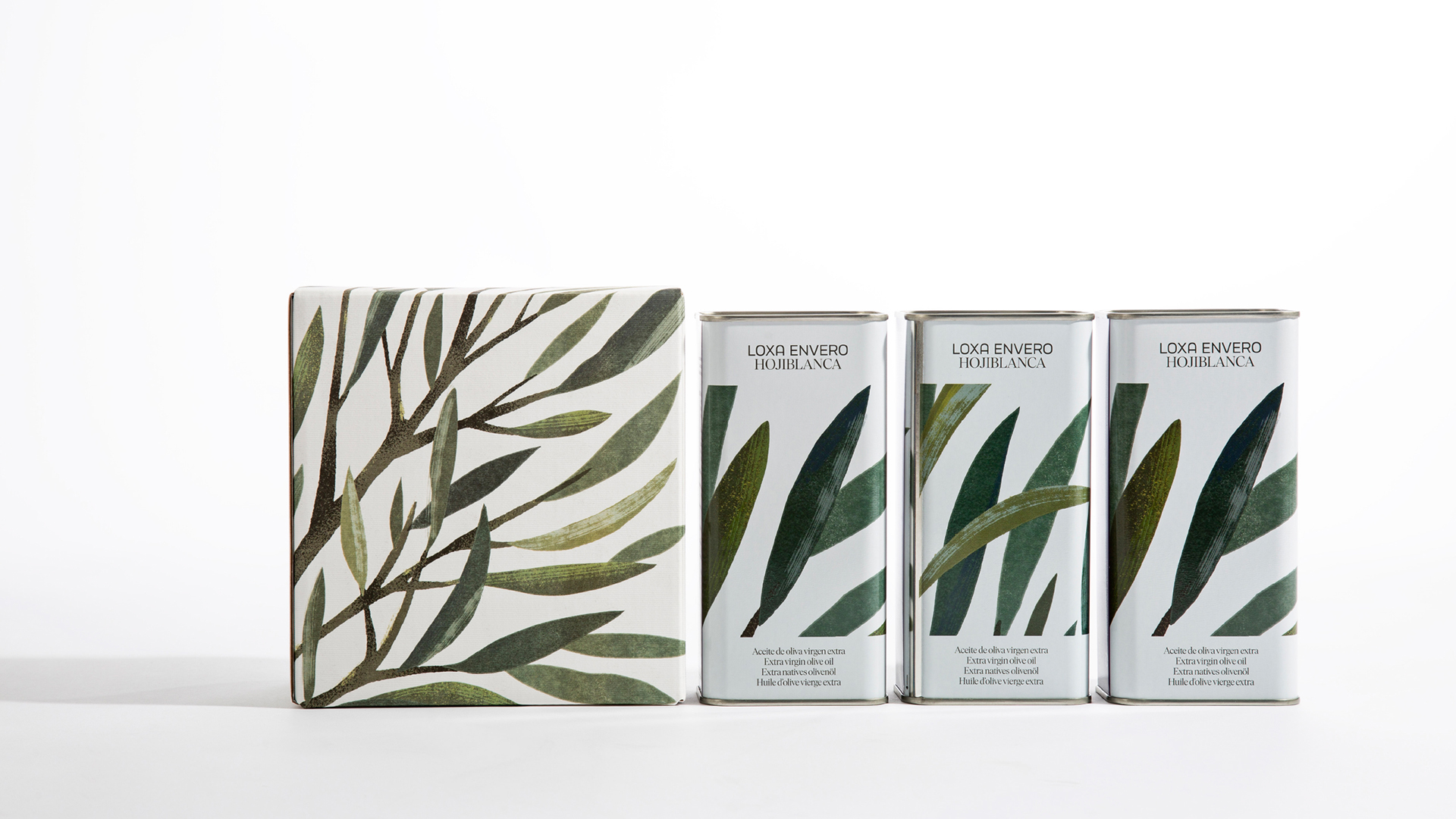 Visual System and Packaging Design for Loxa Envero Extra Virgin Olive Oil by Buenaventura Studio