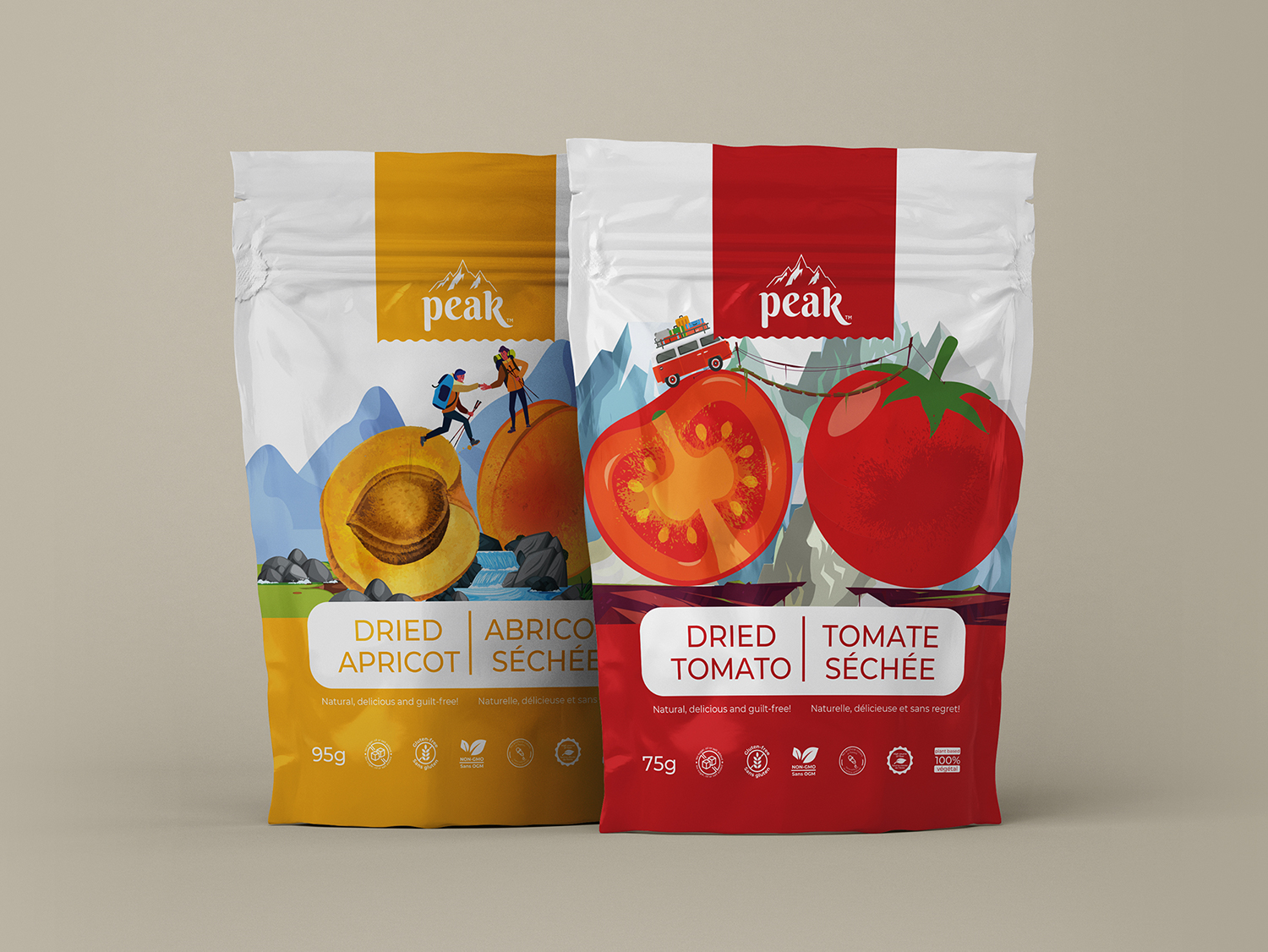 Peak Organic Natural Dried Fruits Product Brand