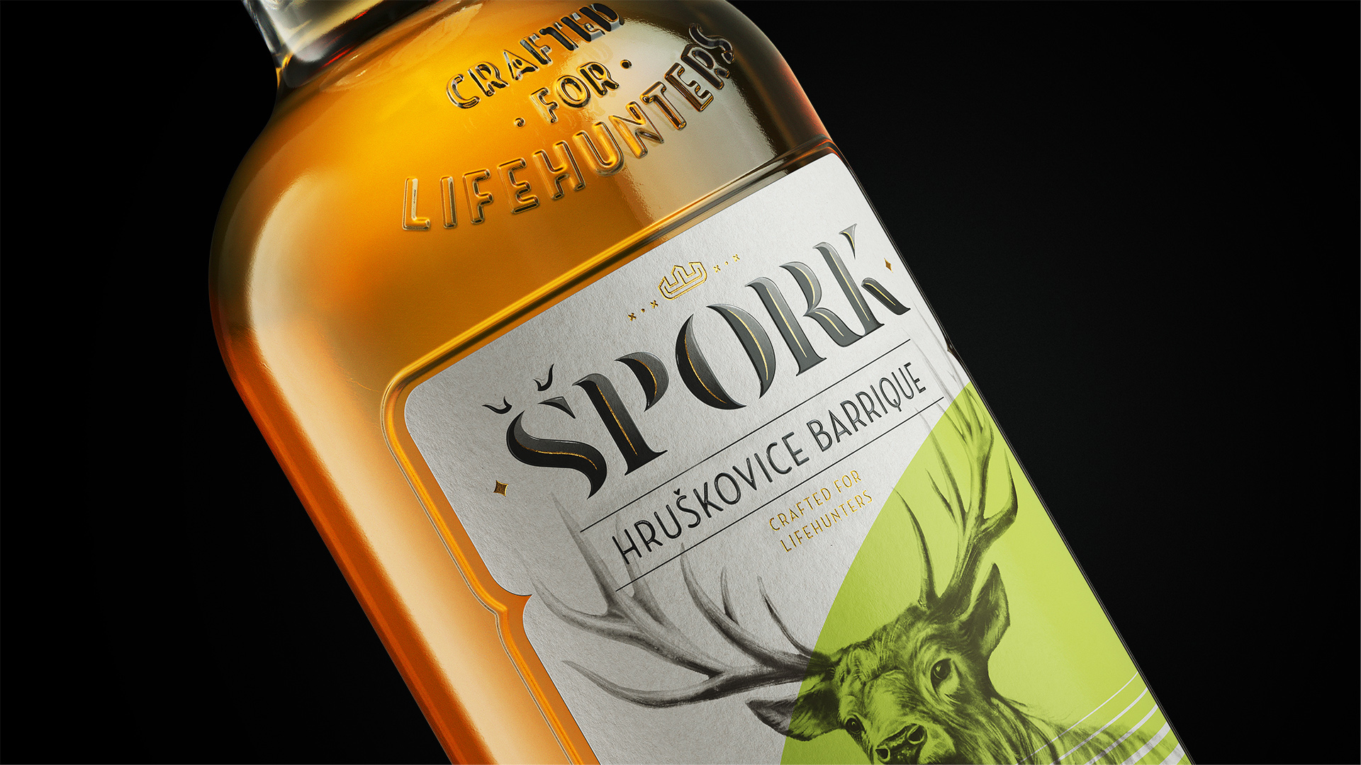 Amoth Studio Create Label Design for Špork Crafted Spirits Line
