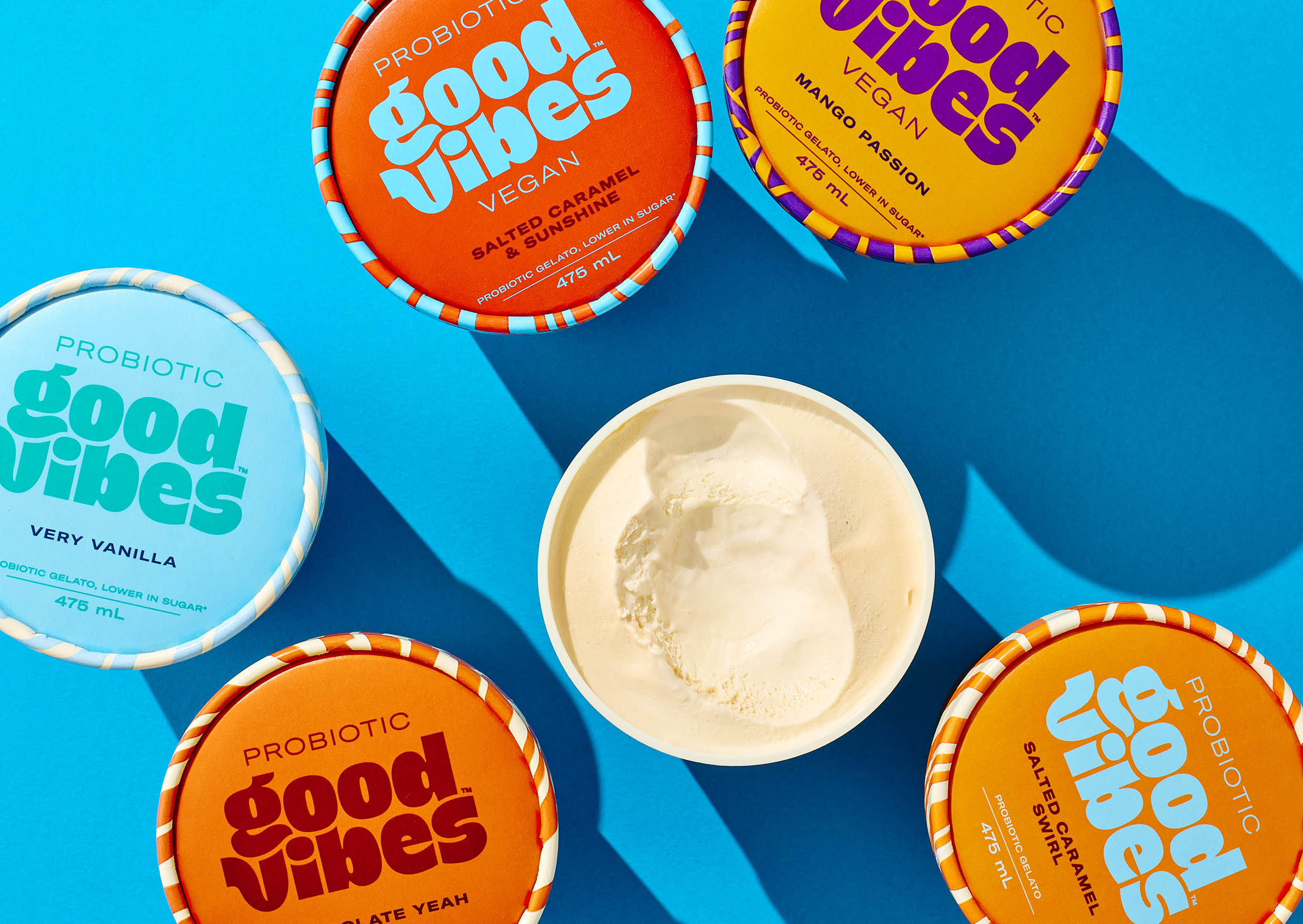 Wholesome and Organic Abstract Design for Good Vibes Probiotic Ice Cream by Marx Design