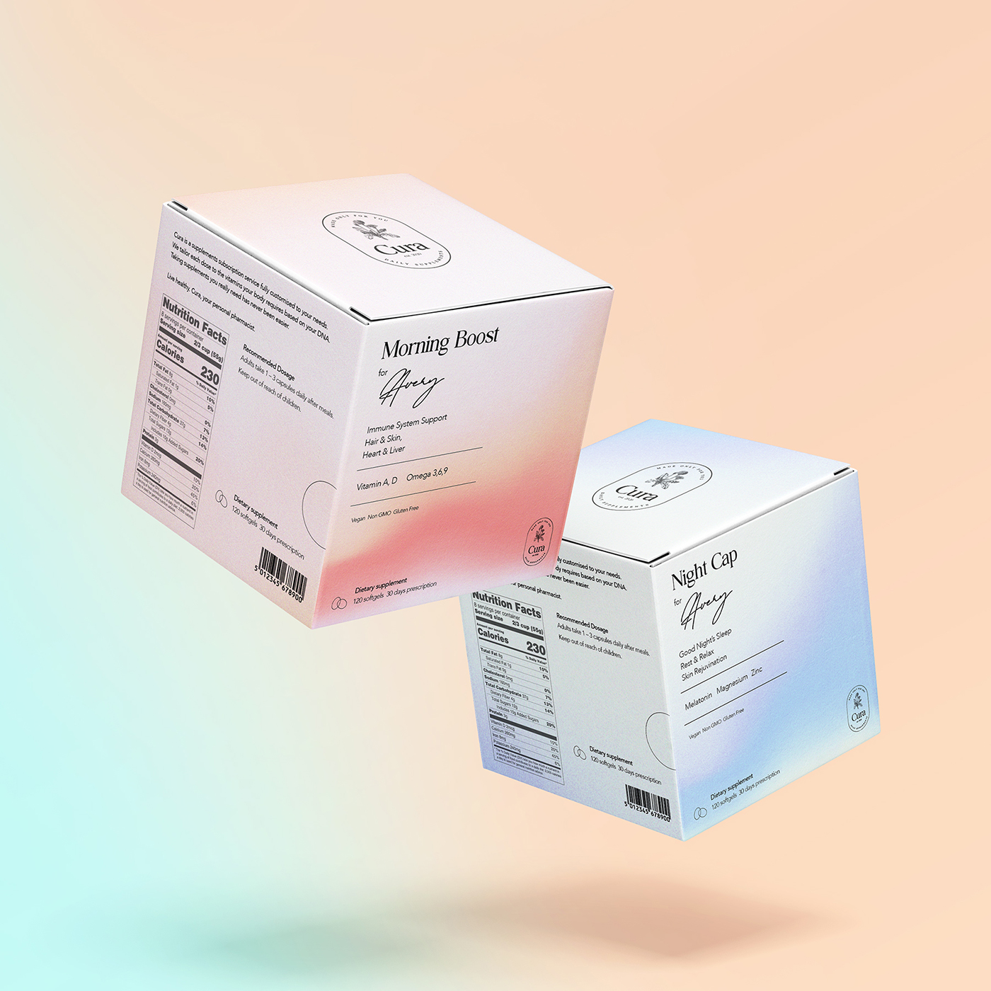 Cura Your Daily Supplement Subscription Designed by Honest Potato