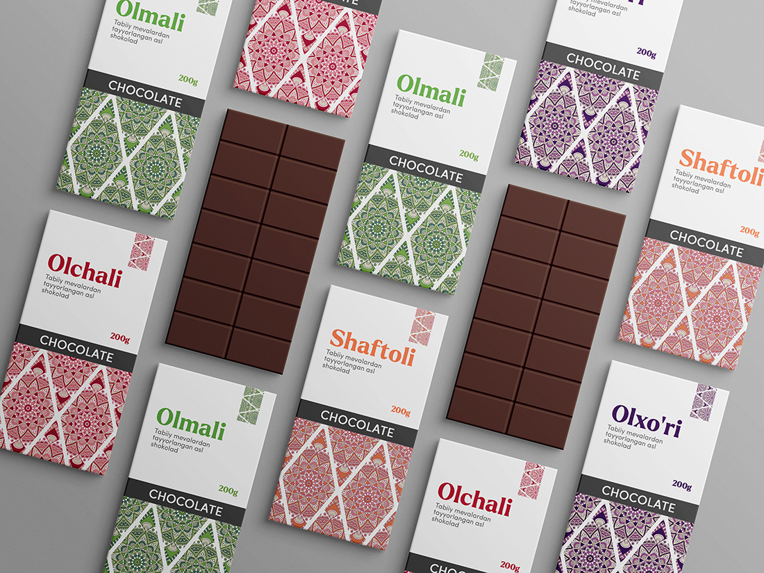 Student Javlon Ravshanov Creates Bright Packaging Design for Uzbek Chocolate