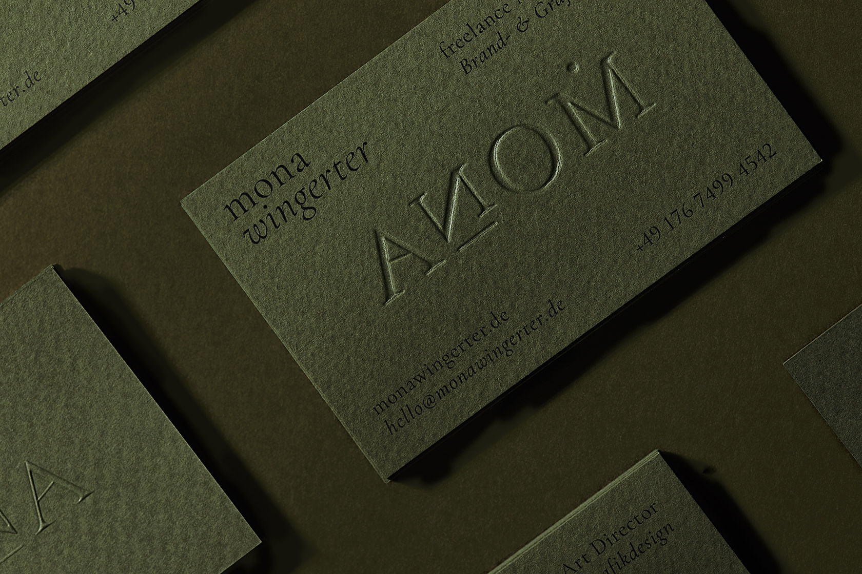 Redesign of Mona Business Cards