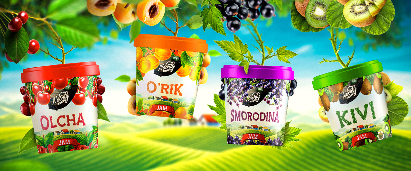 Bright Branding for Uzbek Fruit Jam by Minim Brand Design