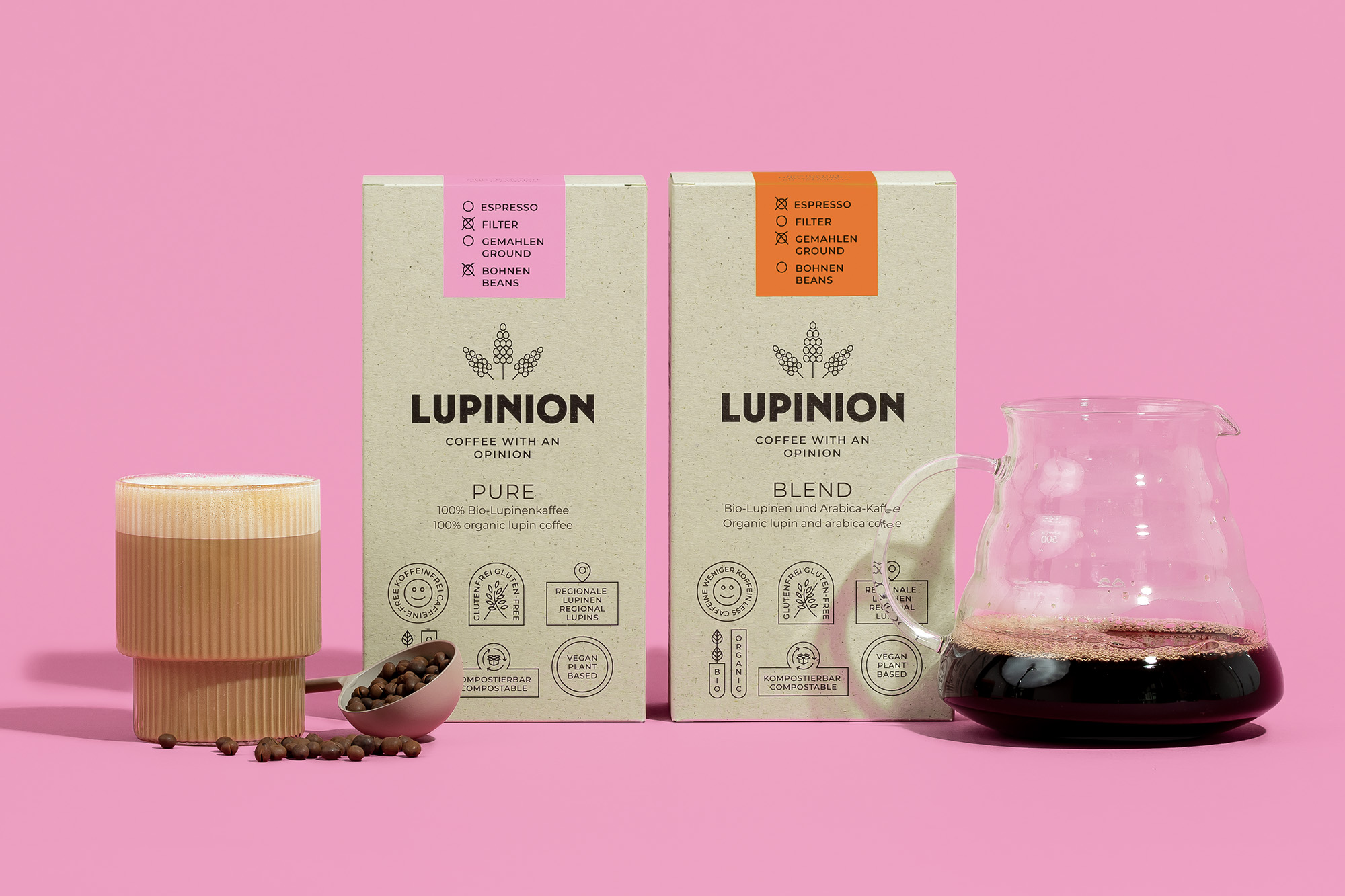 Franziska Böttcher Studio Creates Lupinion Coffee Branding and Packaging Design