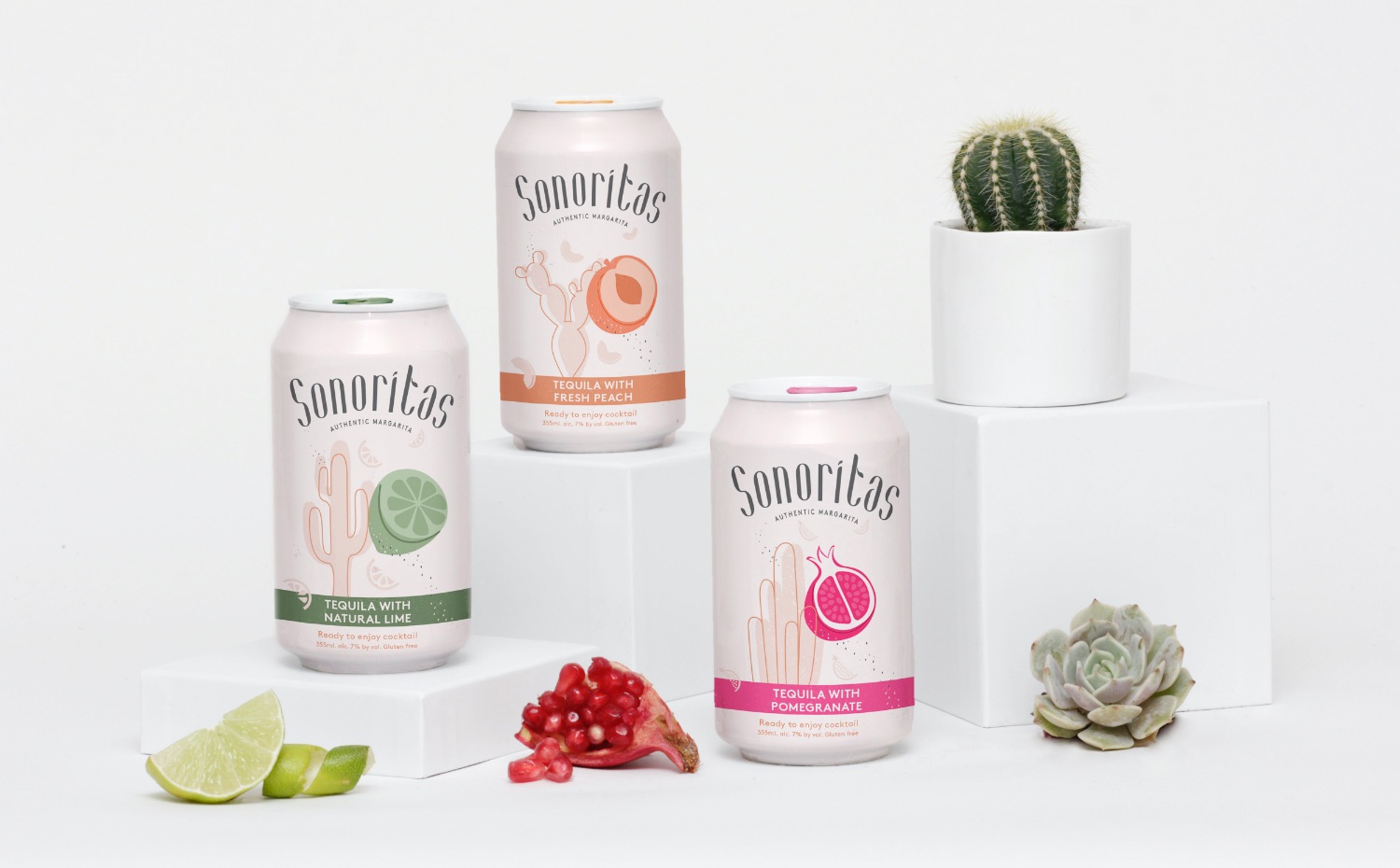 Sonoritas Margarita Cocktail Branding and Packaging Design Concept by Student