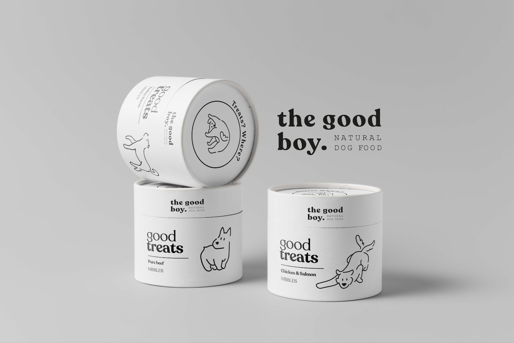 Brand Identity and Packaging Design for The Good Dog by Andrea Ayensa