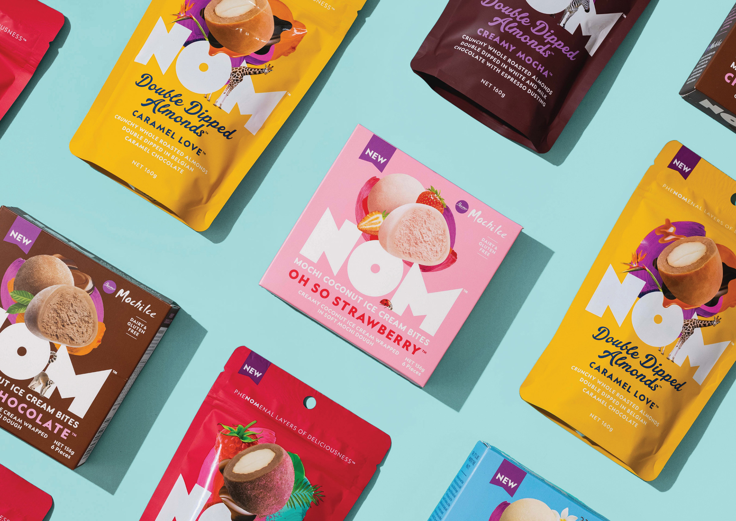 Colourful Brand Identity for NOM Treats by Unified Brands
