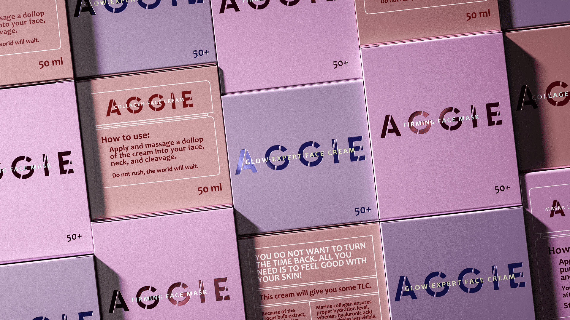 Minimalism and Catchiness in Cosmetics Packaging Design Aggie