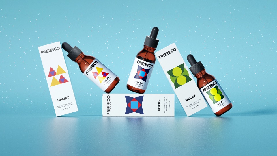 Freeco CBD Drops Packaging Design by PG Brand Reforming
