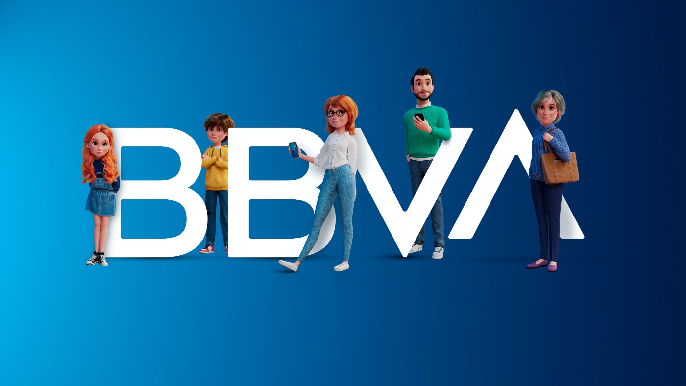 BBVA Characters 3d Illustration for Identity Design