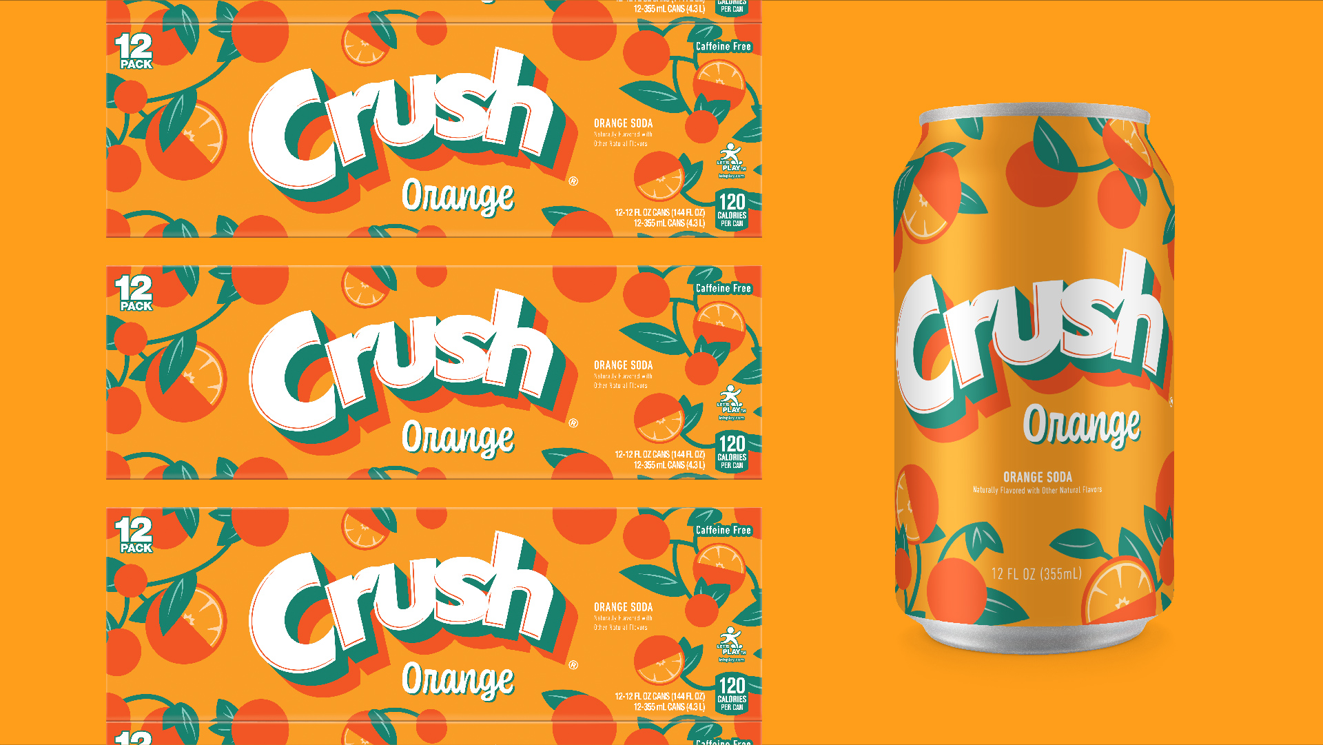 Crush Soda S Refreshingly Fun New Look By Connor Arnot Liquid Sunshine World Brand Design Society