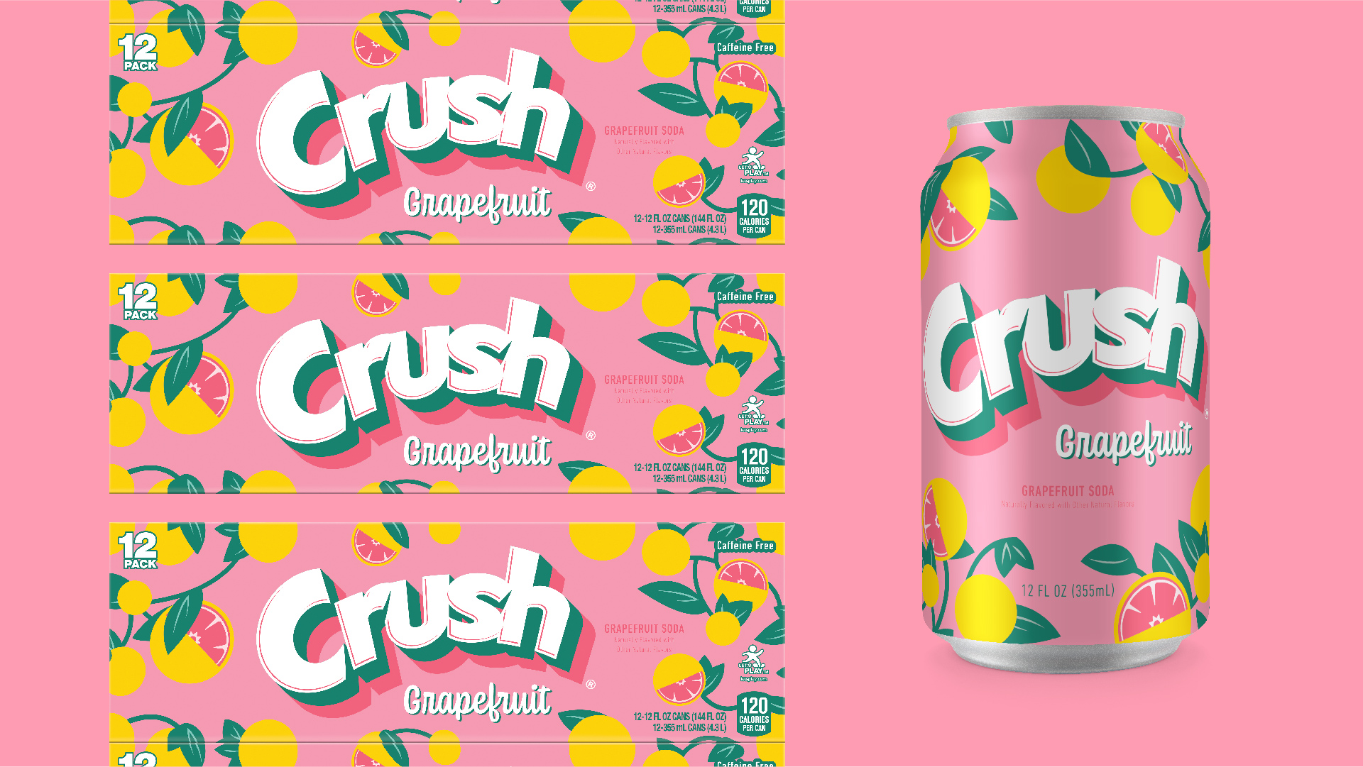 Crush Soda S Refreshingly Fun New Look By Connor Arnot Liquid Sunshine World Brand Design Society