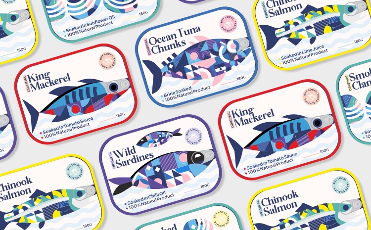 Seafood Tin Branding