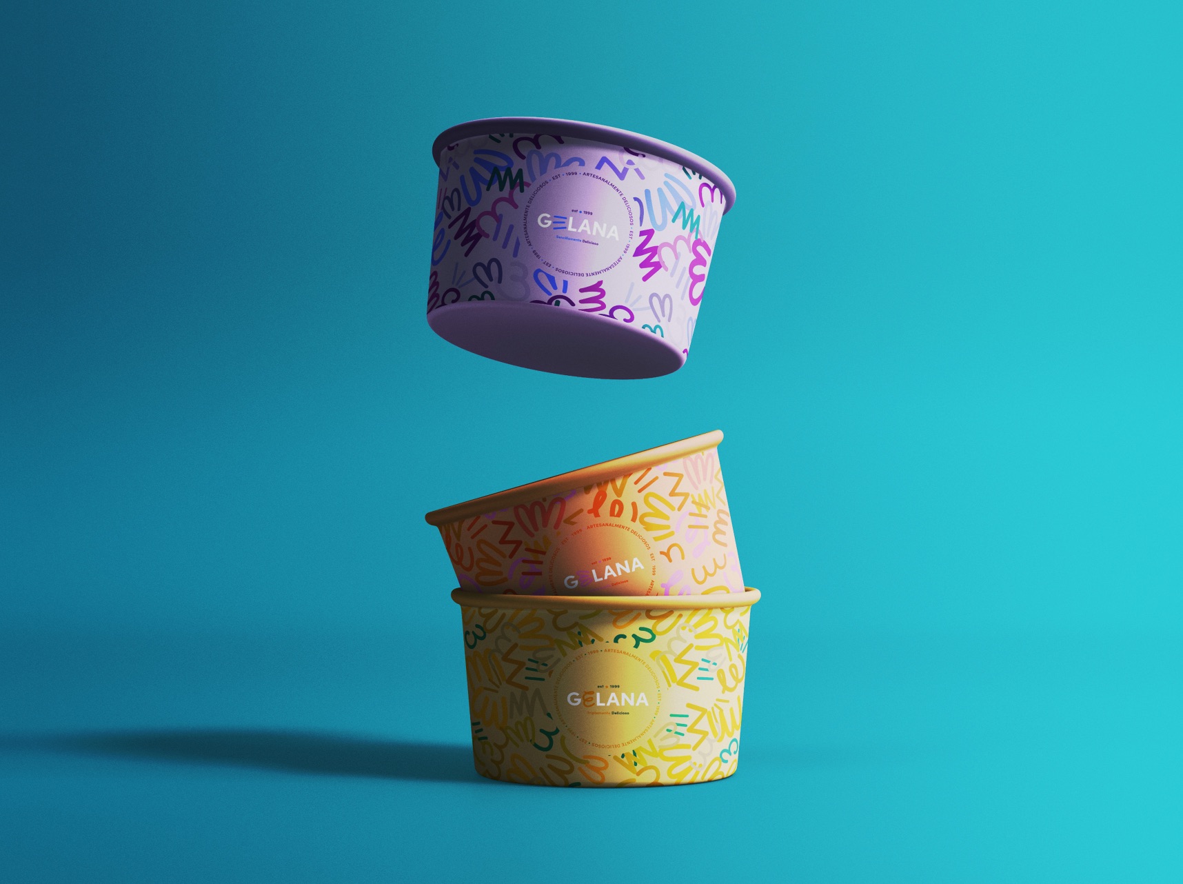 Gelana Ice Cream Brand Design Communication Concept