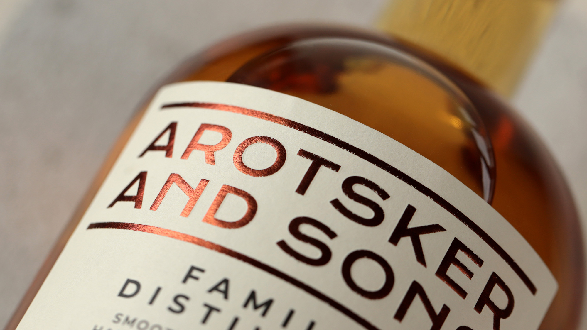 The Arotsker & Sons Distillery Spirits Designed by Dozen Agency