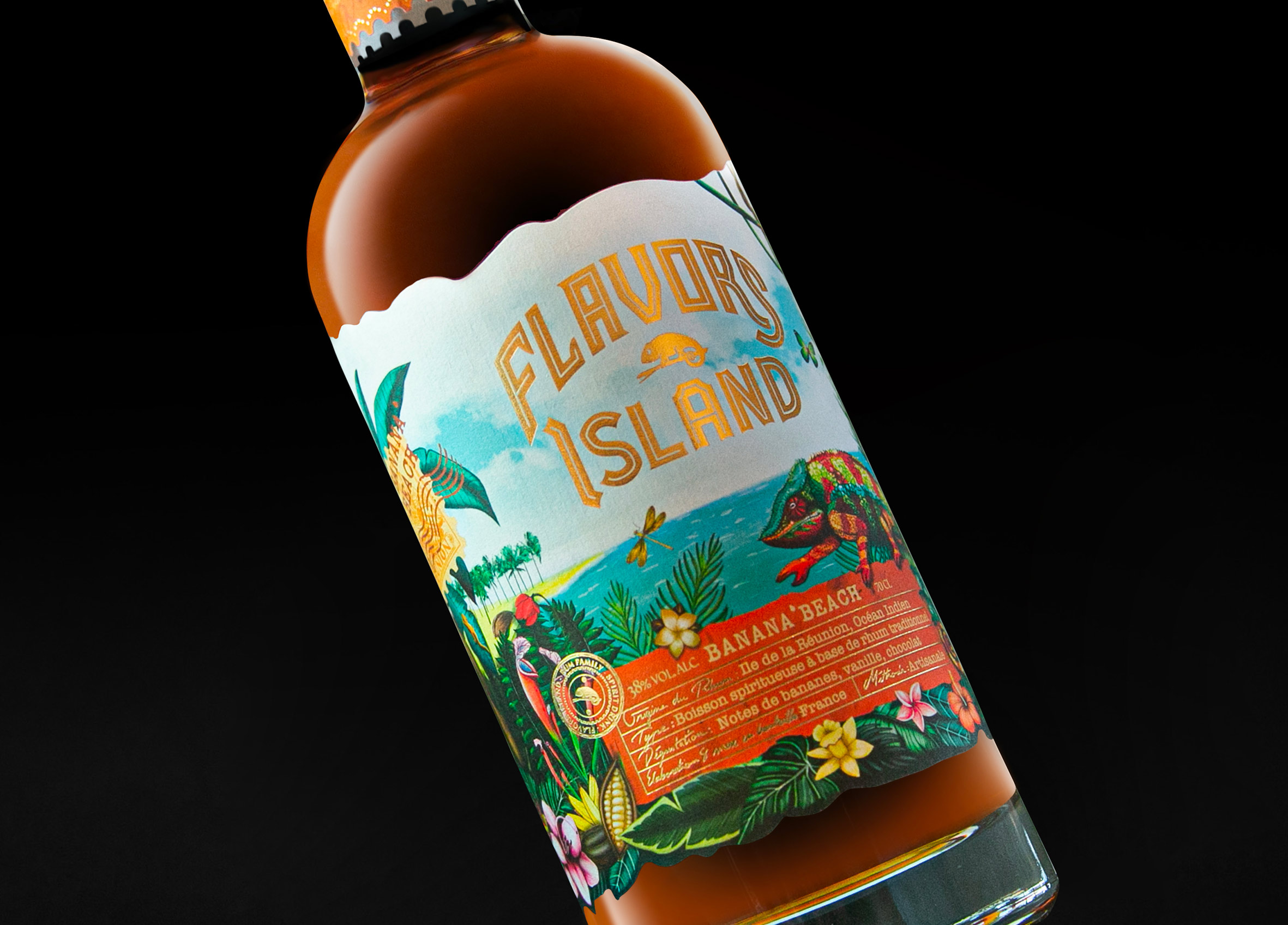 Flavours Island Rum Brand and Packaging Design by Studio Boam