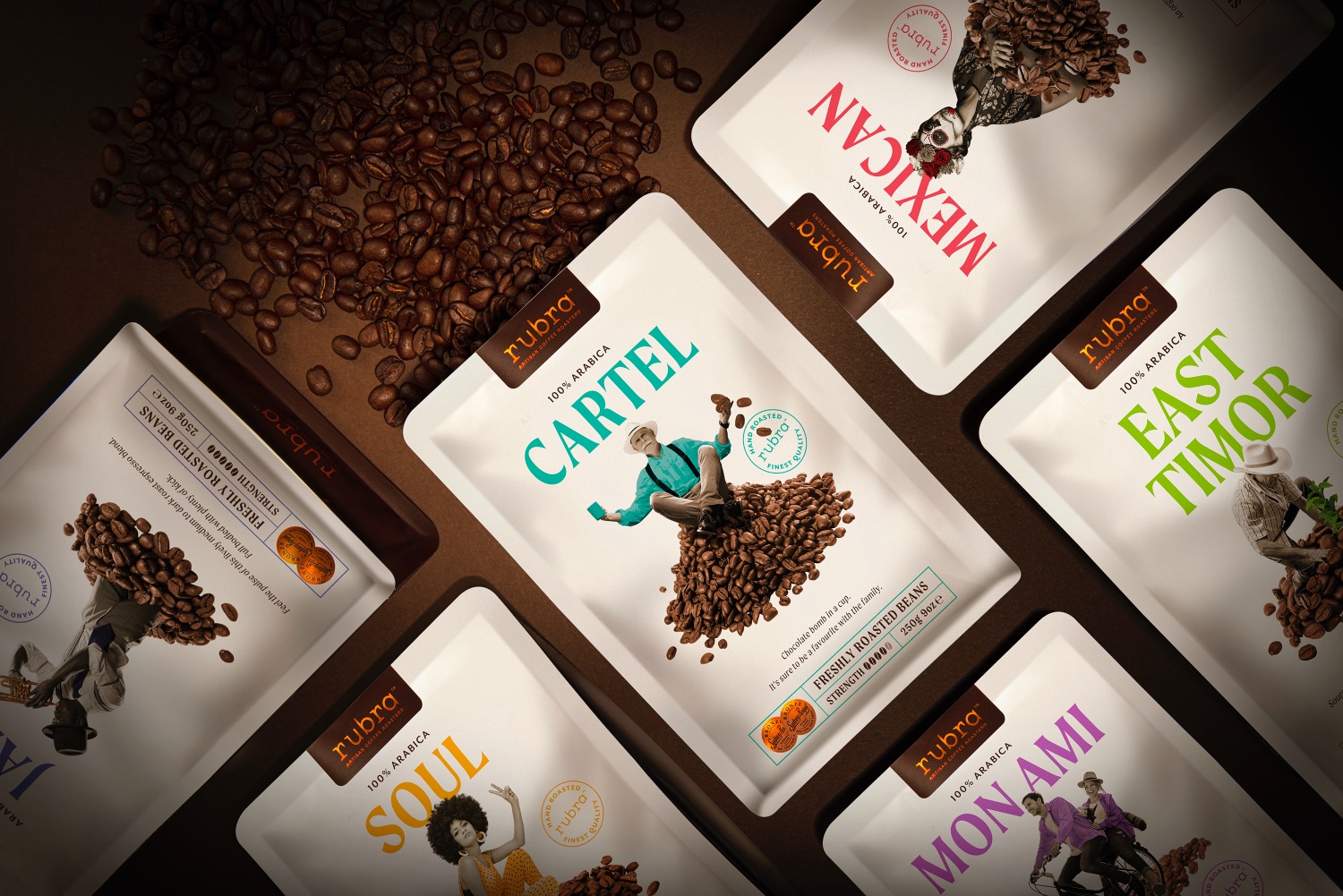 Rubra Coffee Bags Packaging Redesign by Dessein