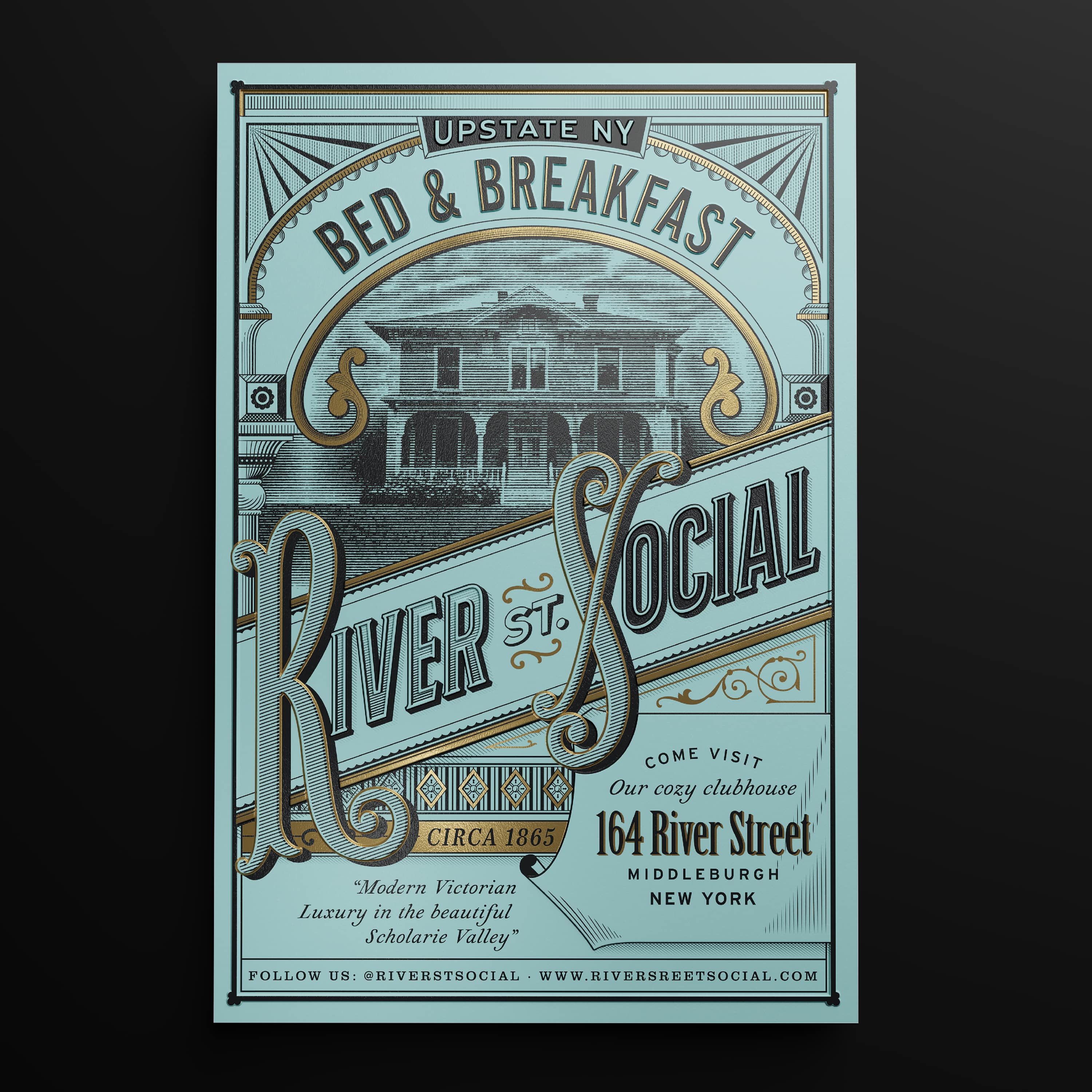 River St. Social Luxury Card Design