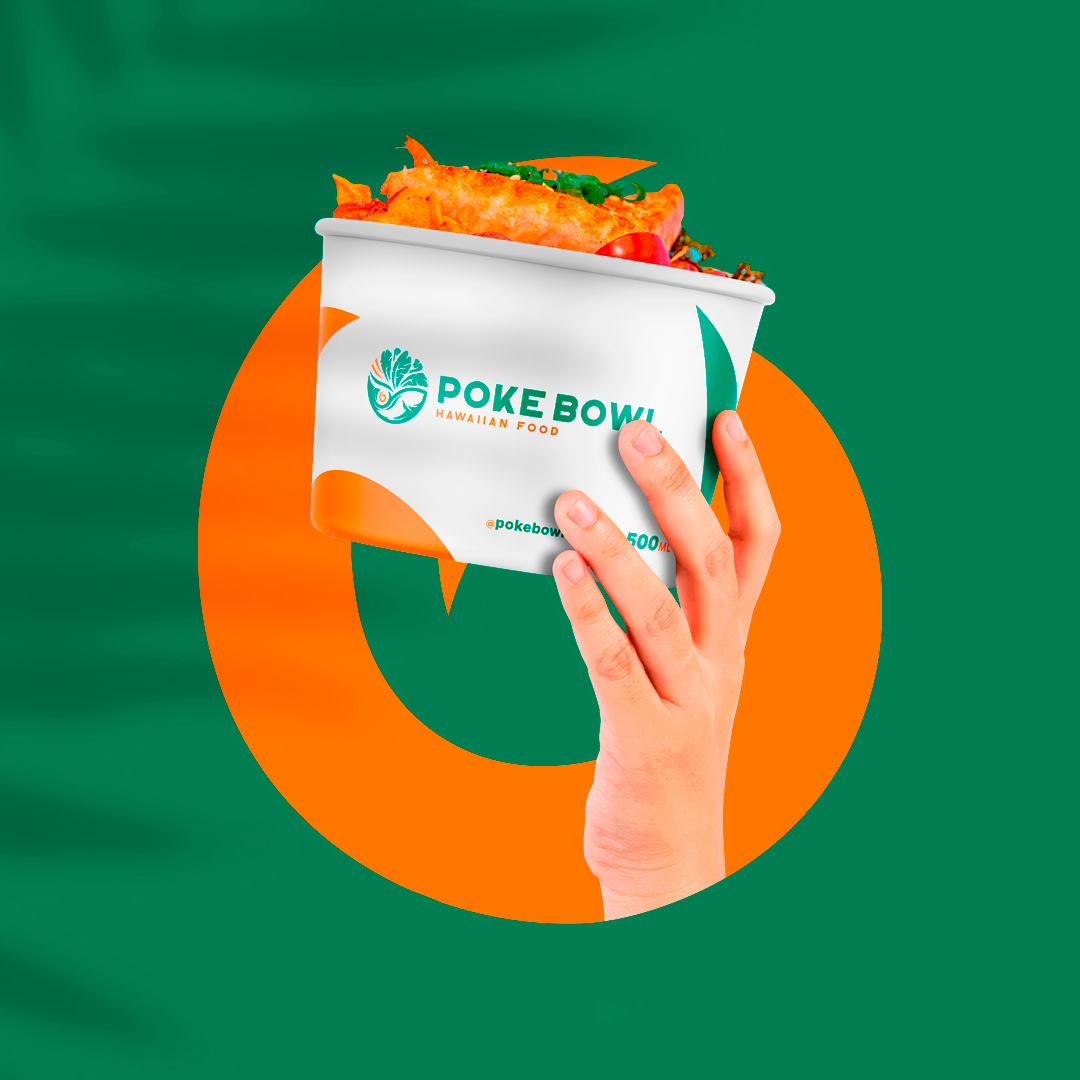 Poke Bowl Hawaiian Food Take-Away Branding