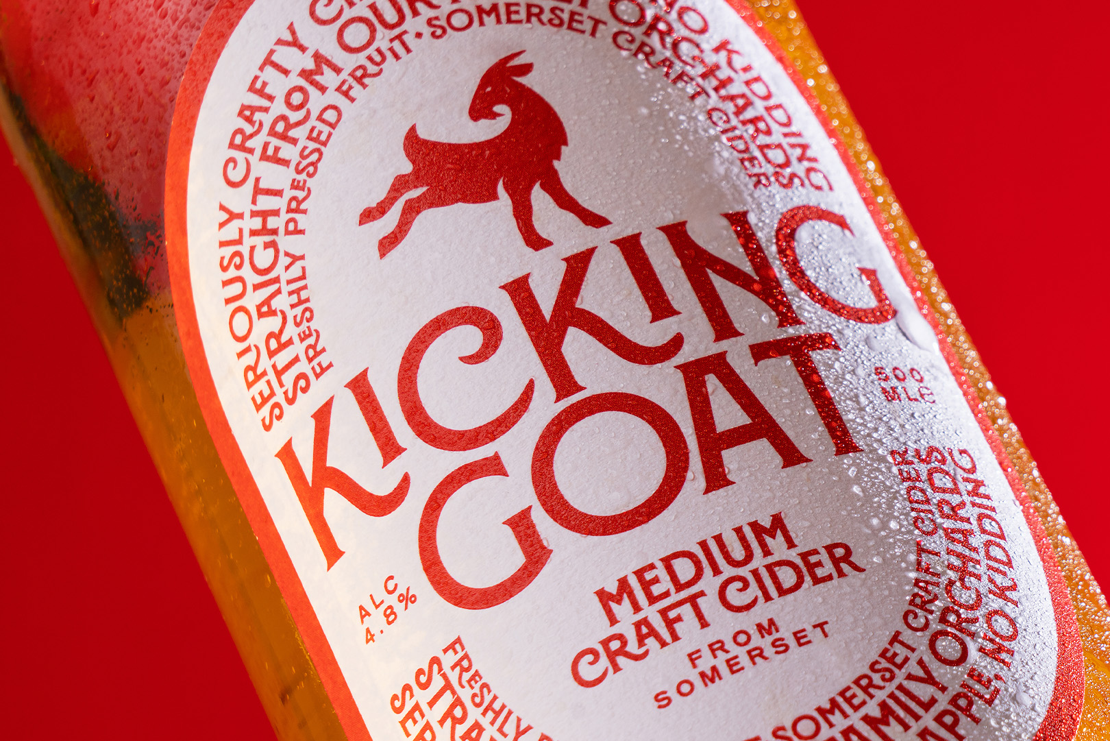 Kicking Goat Cider Identity and Label Design Created by Limegreentangerine