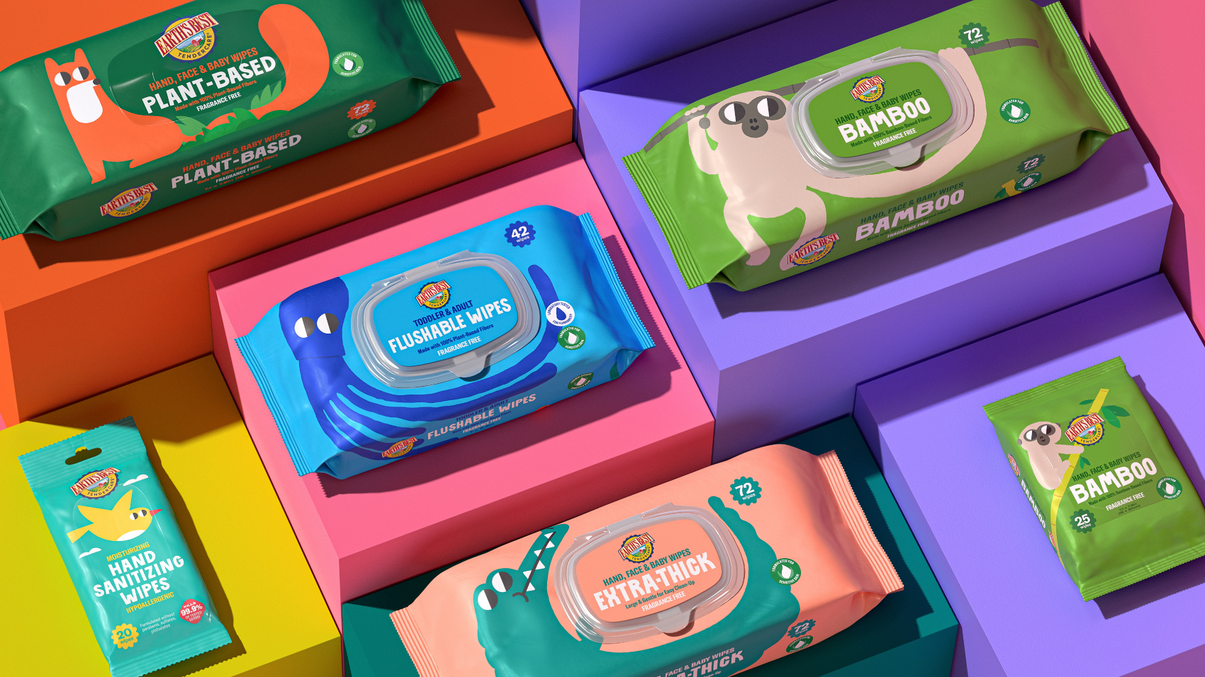 A Super Cute and Bold Look on Earth’s Best Natural Baby Wipes Designed by Caparo