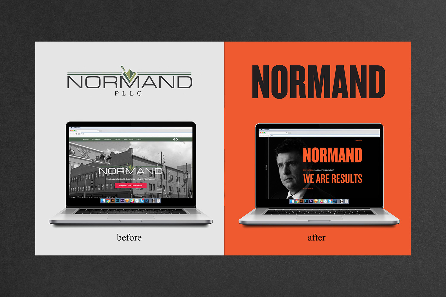 Normand Law Re-Branding Created by Rayvn Design