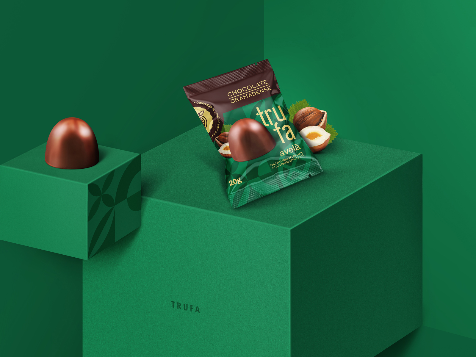 HeadMade Creates Trufas and Bombons Chocolate Gramadense Packaging Design