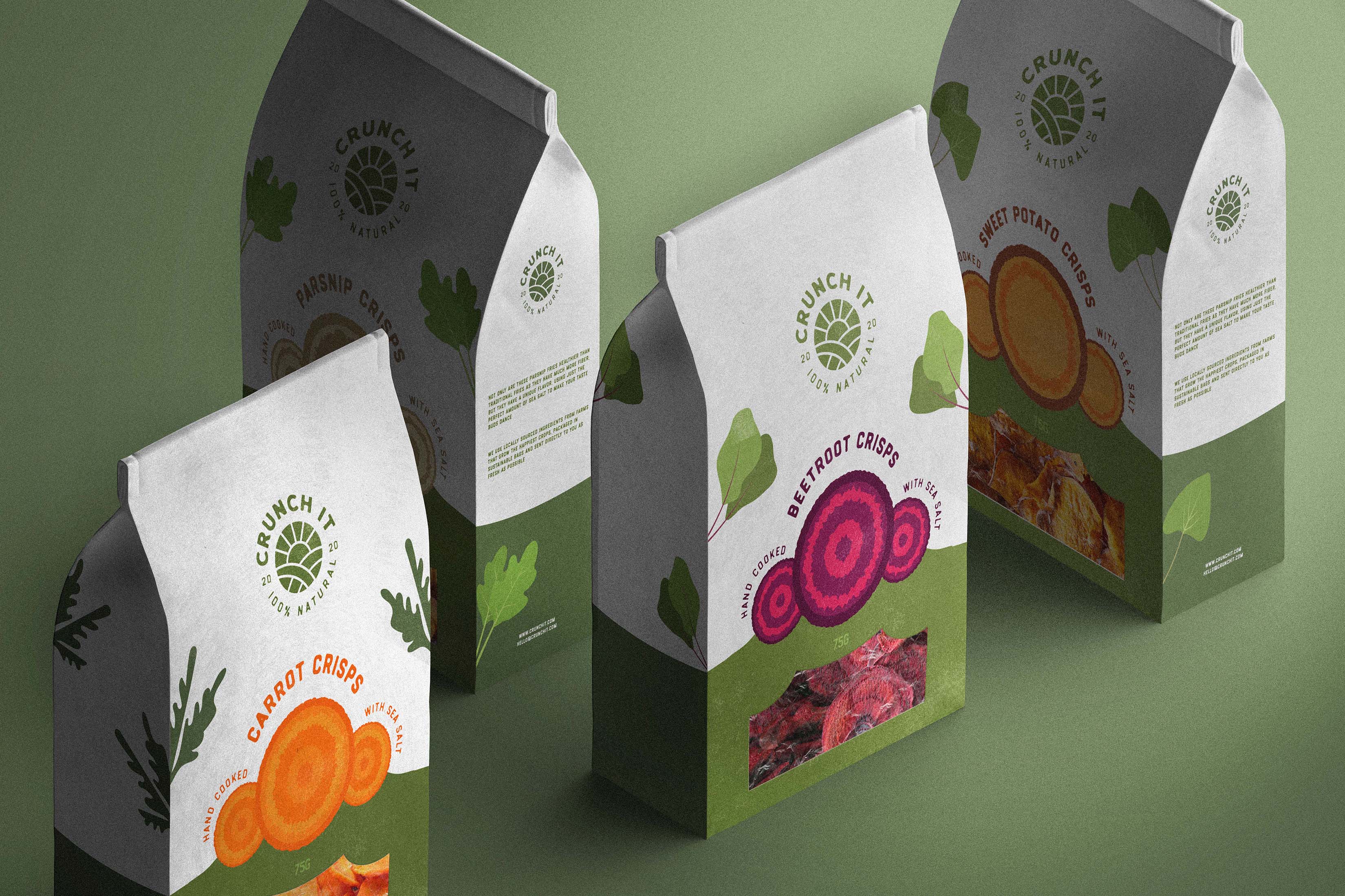 Veggie Chips Healthy Snacks Packaging Designed by IandV Design