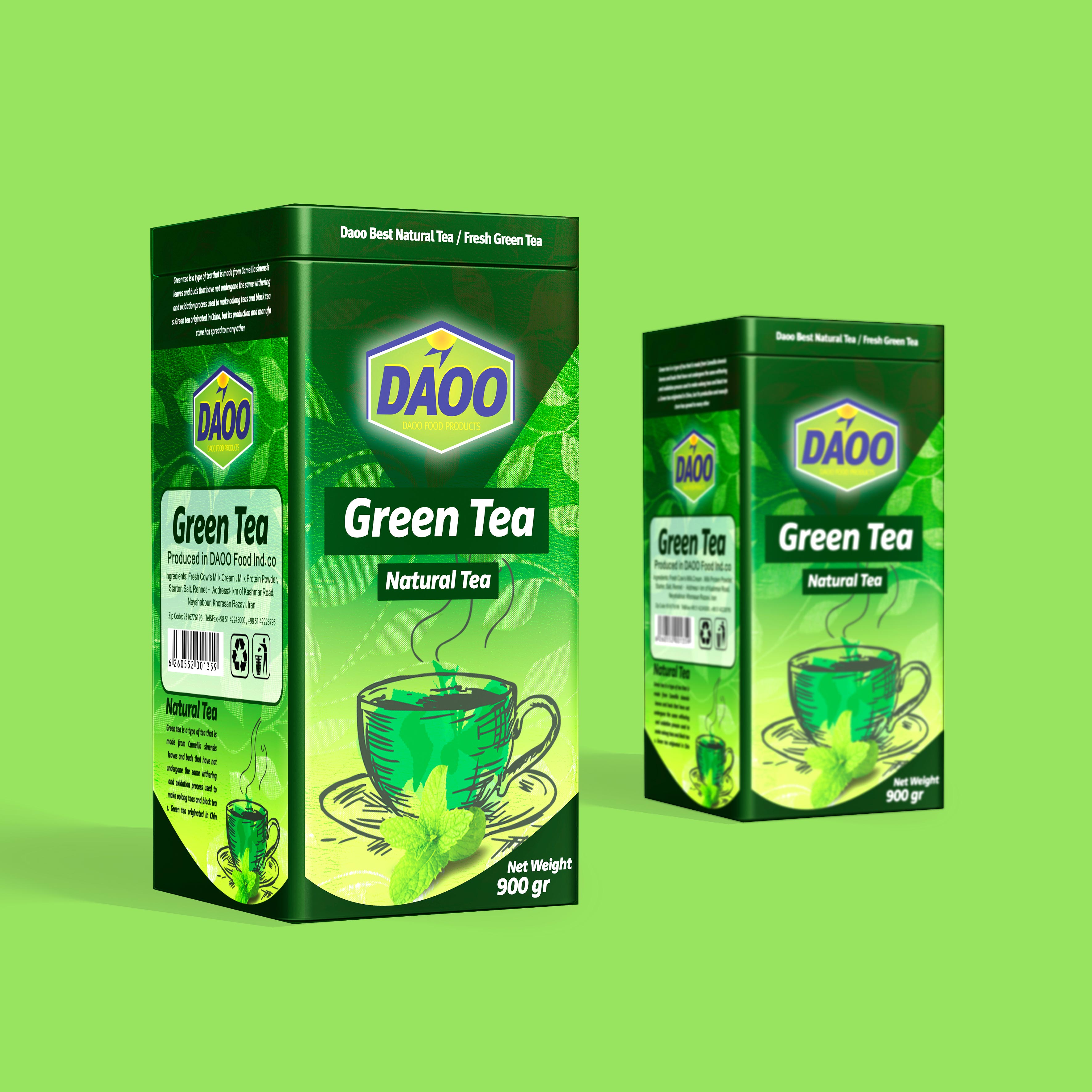 Dow Green Tea Cans Packaging Design Created by Hedayat Hadavi - World ...