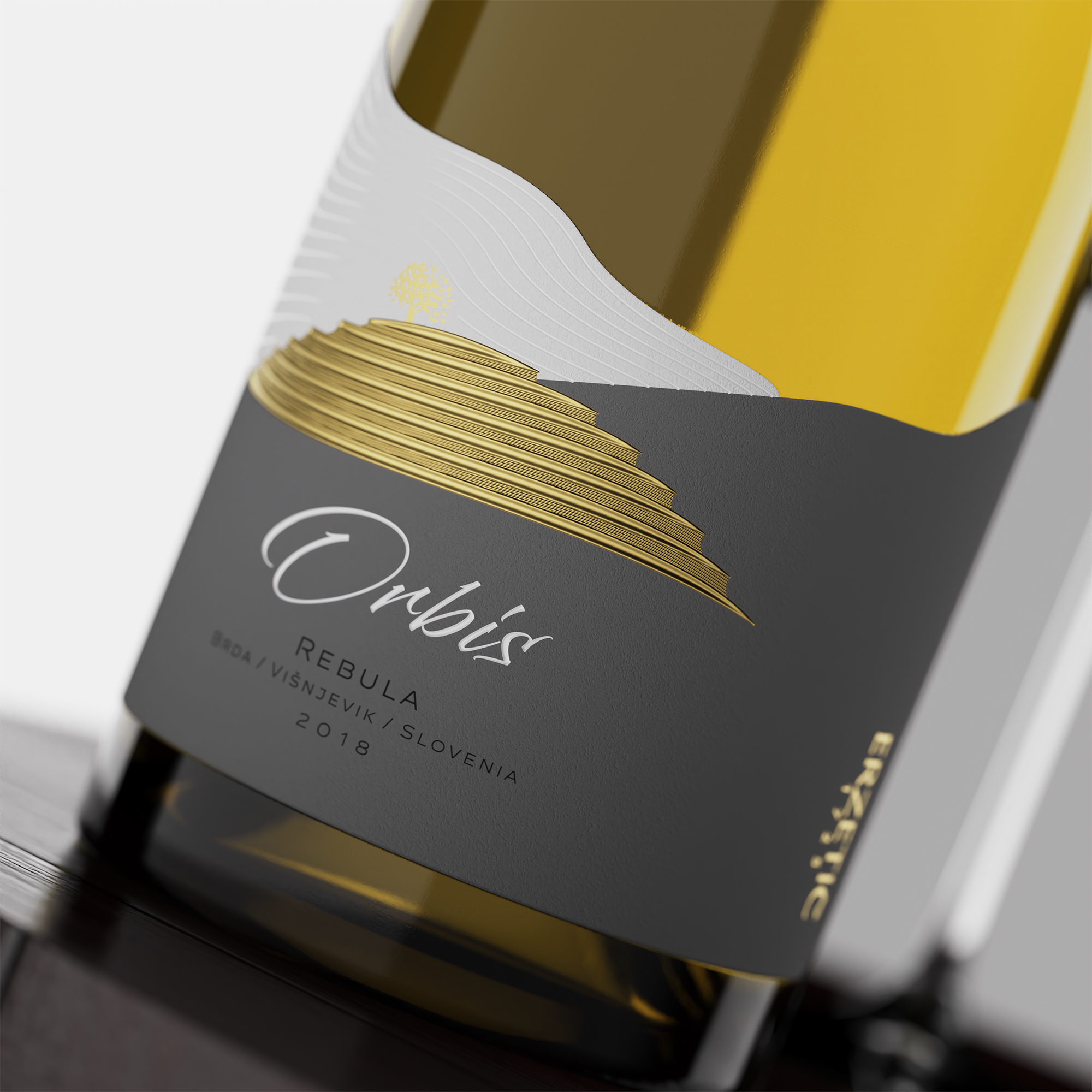 Orbis Wines The Great Peak of Erzetic Winery Label Design Created by the Labelmaker